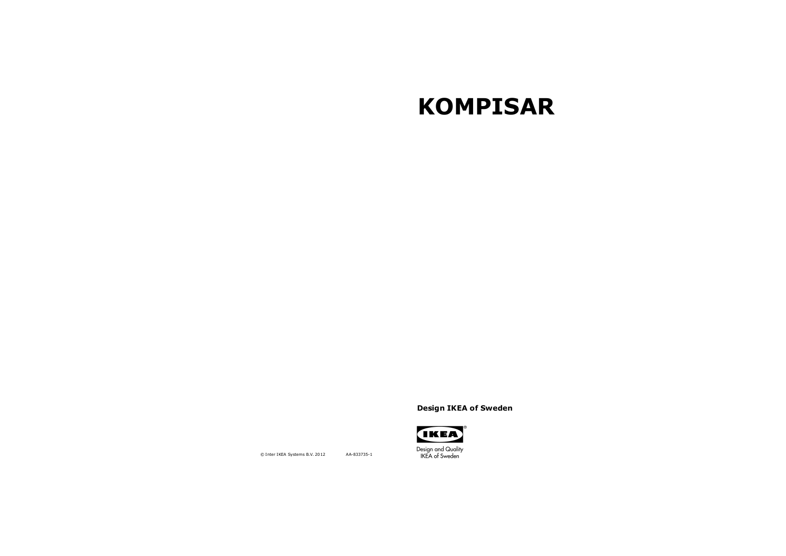 IKEA KOMPISAR User Manual