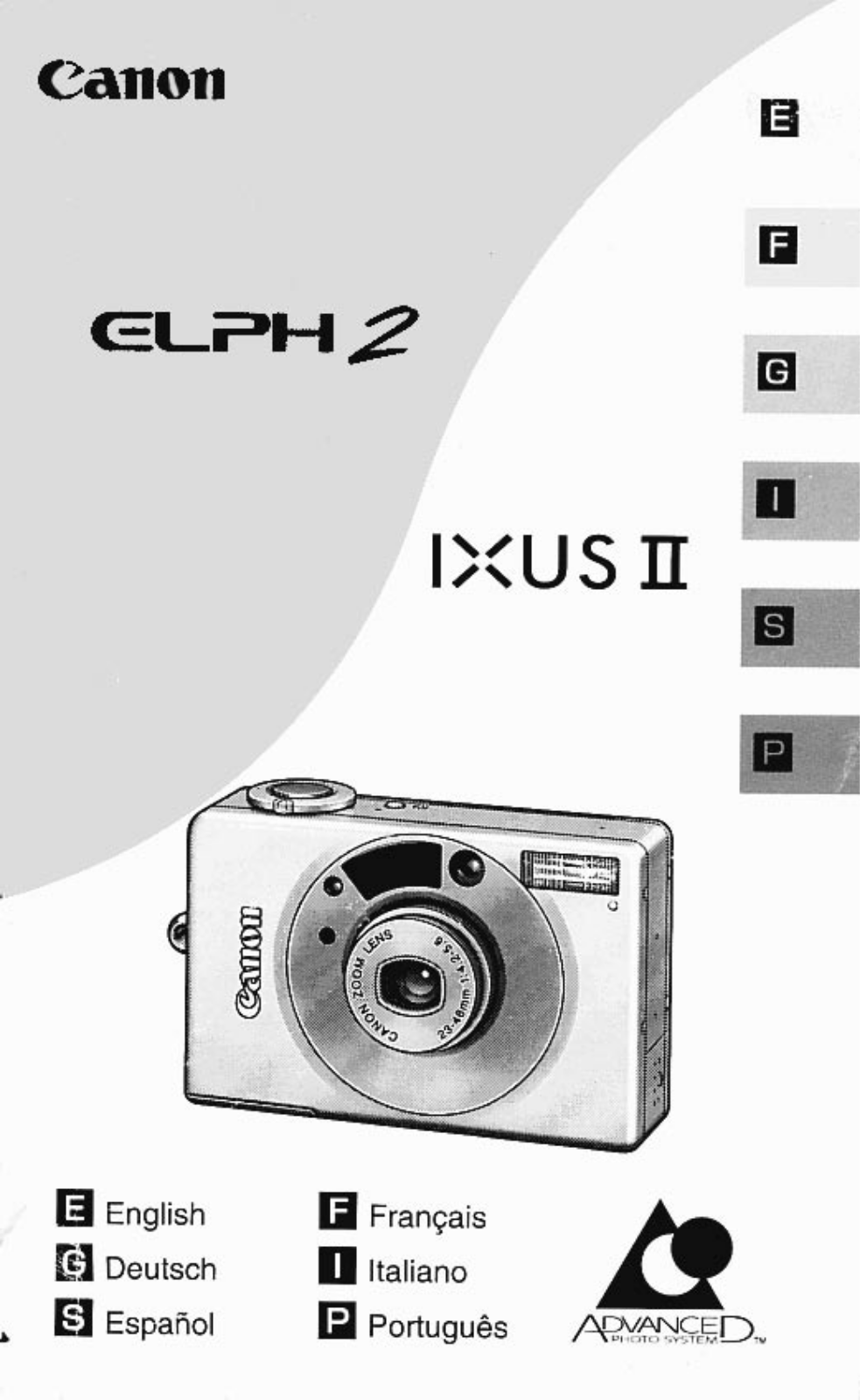 Canon ELPH 2, IXUS II User Manual