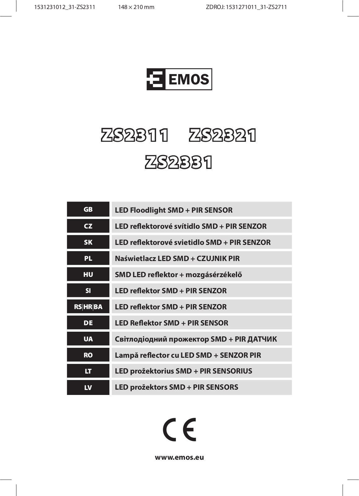 Emos ZS2311 Operating Instructions