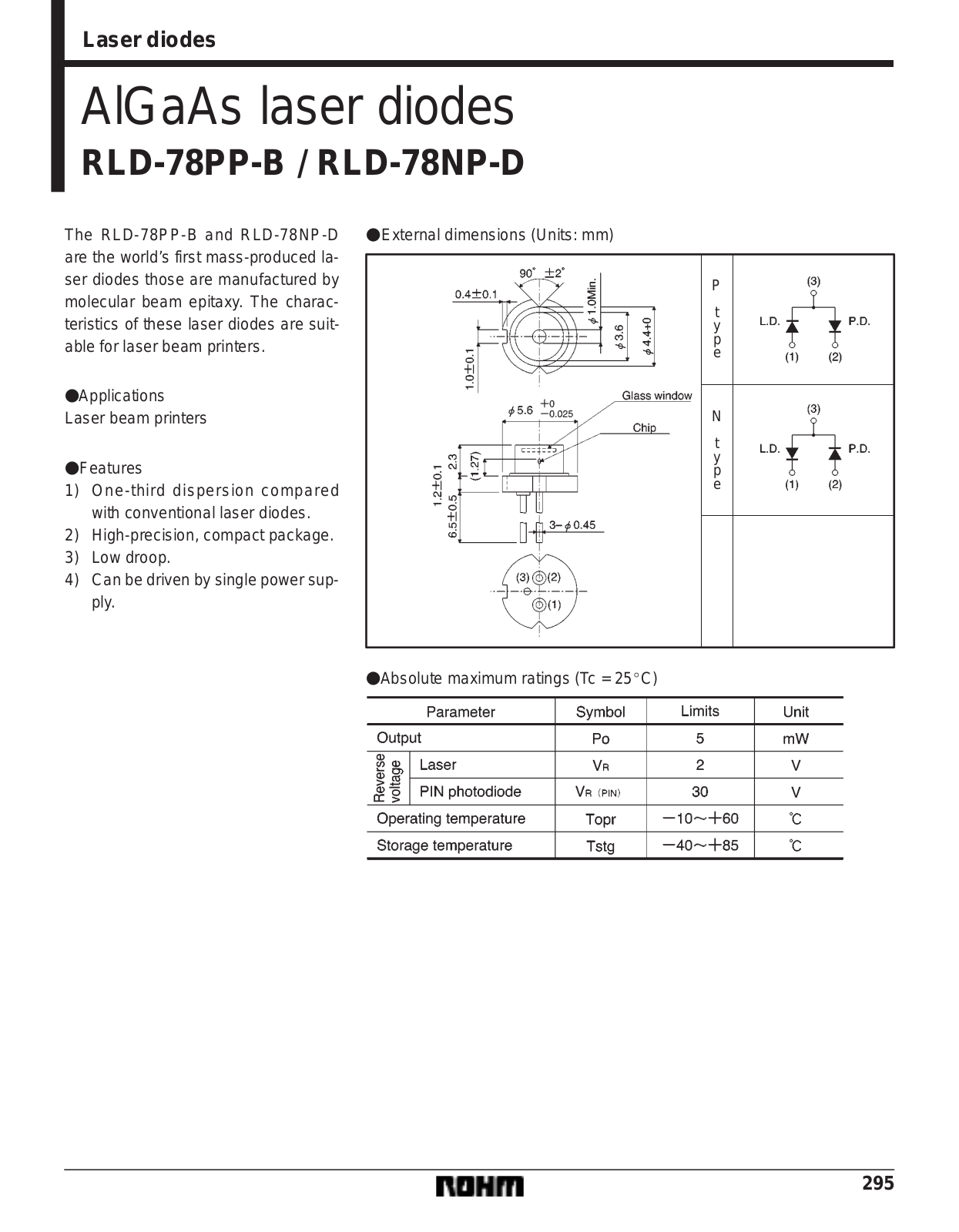 ROHM RLD-78NP-D, RLD-78PP-B Datasheet