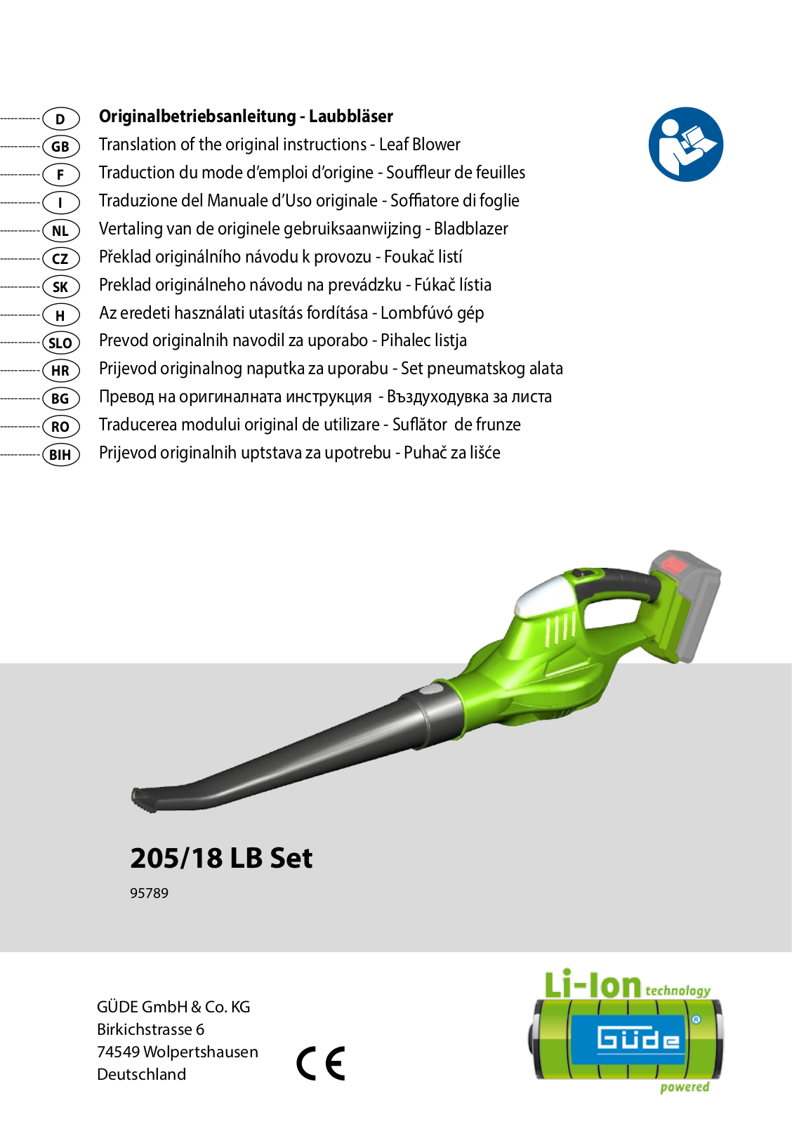 Güde 205-18 LB User Manual