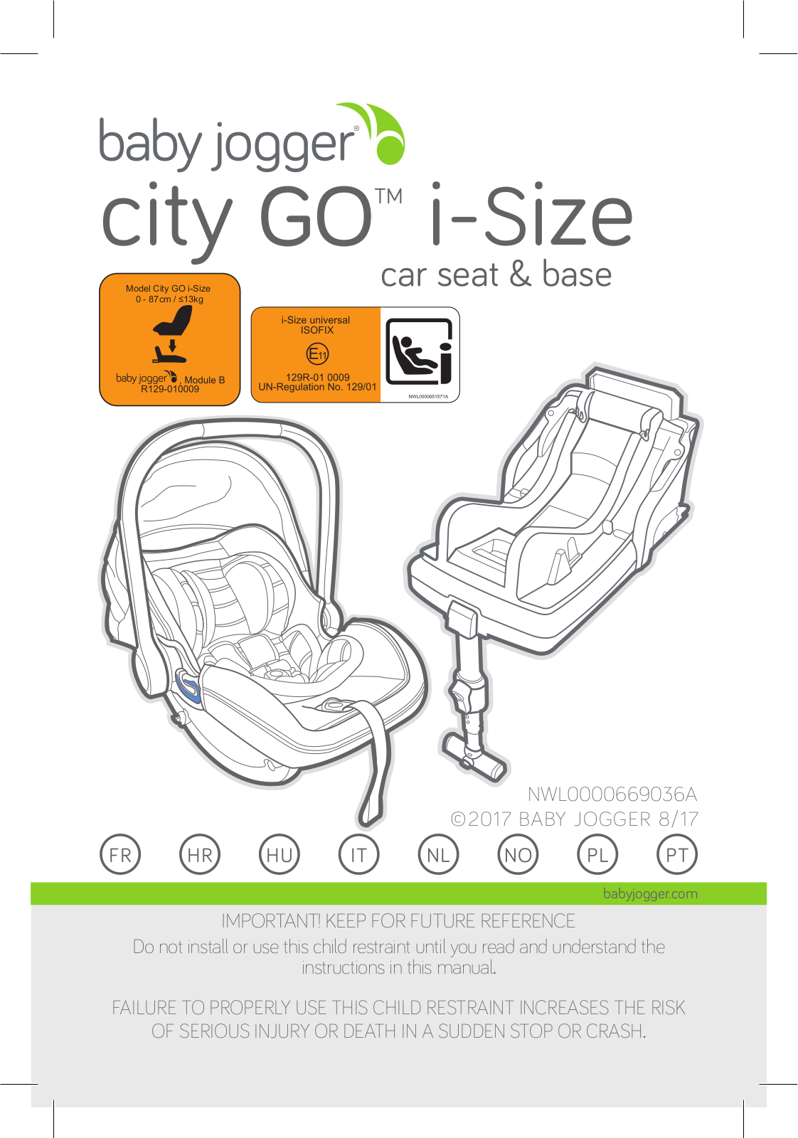 Baby jogger CITY GO I-SIZE Installation Manual