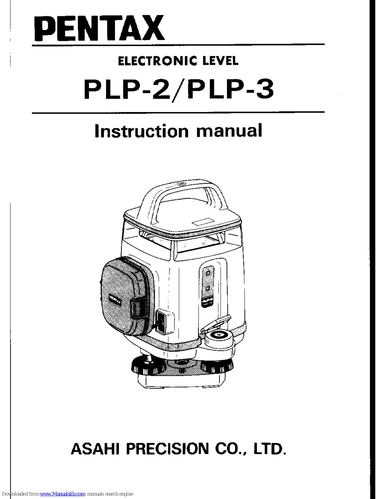 Pentax PLP-2, PLP-3 Instruction Manual