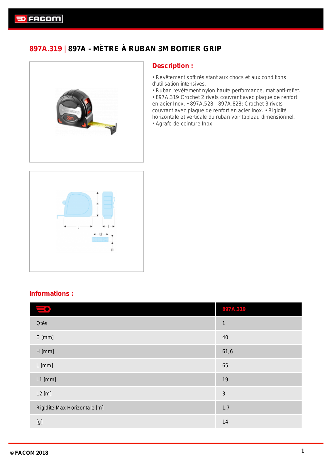 Facom 897A.319PB Specification - ManualMachine.com