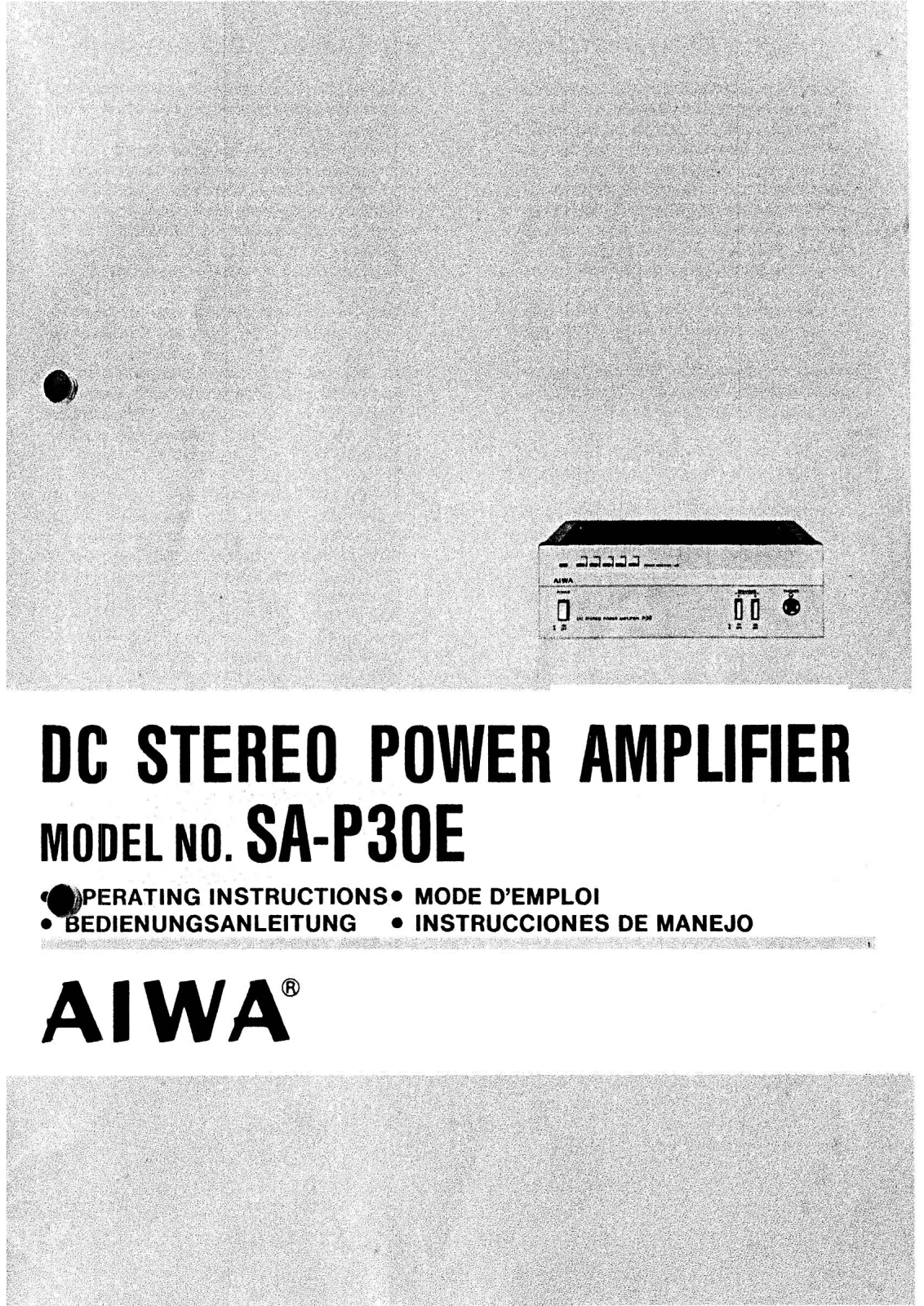 Aiwa SA-P30E Owners Manual