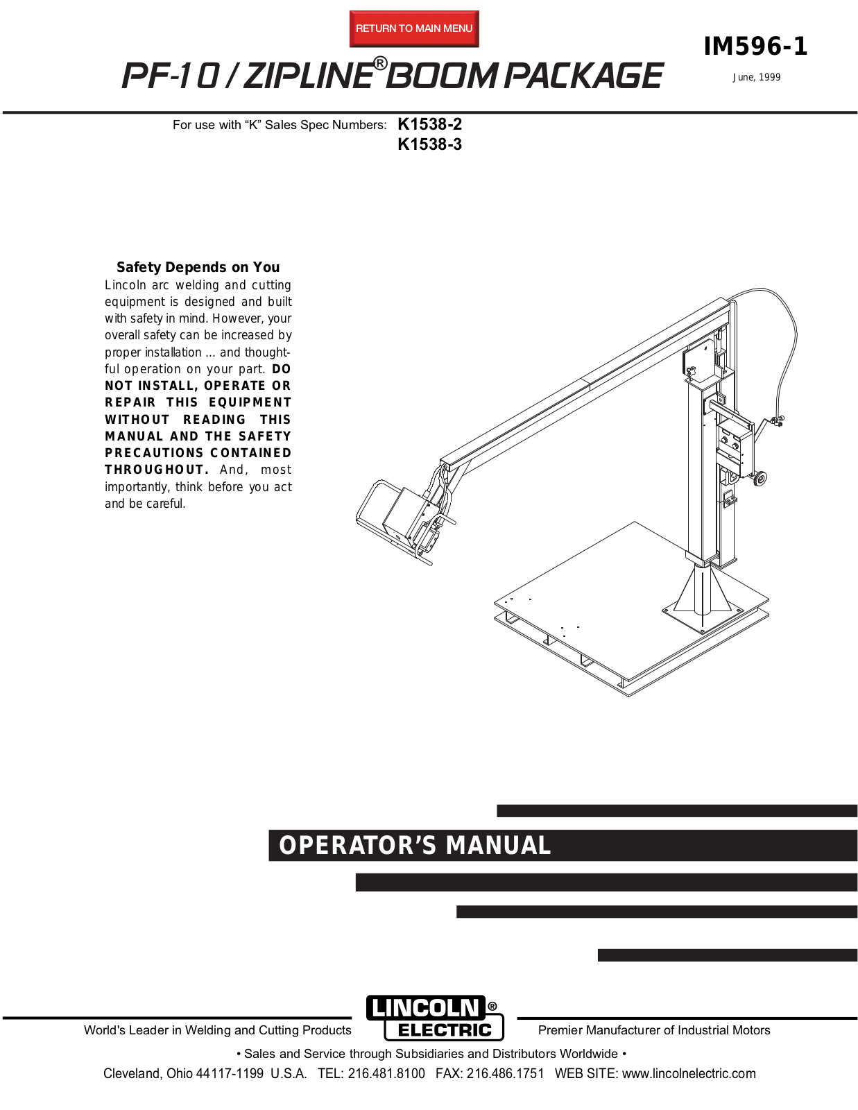 Lincoln Electric IM596-1 User Manual