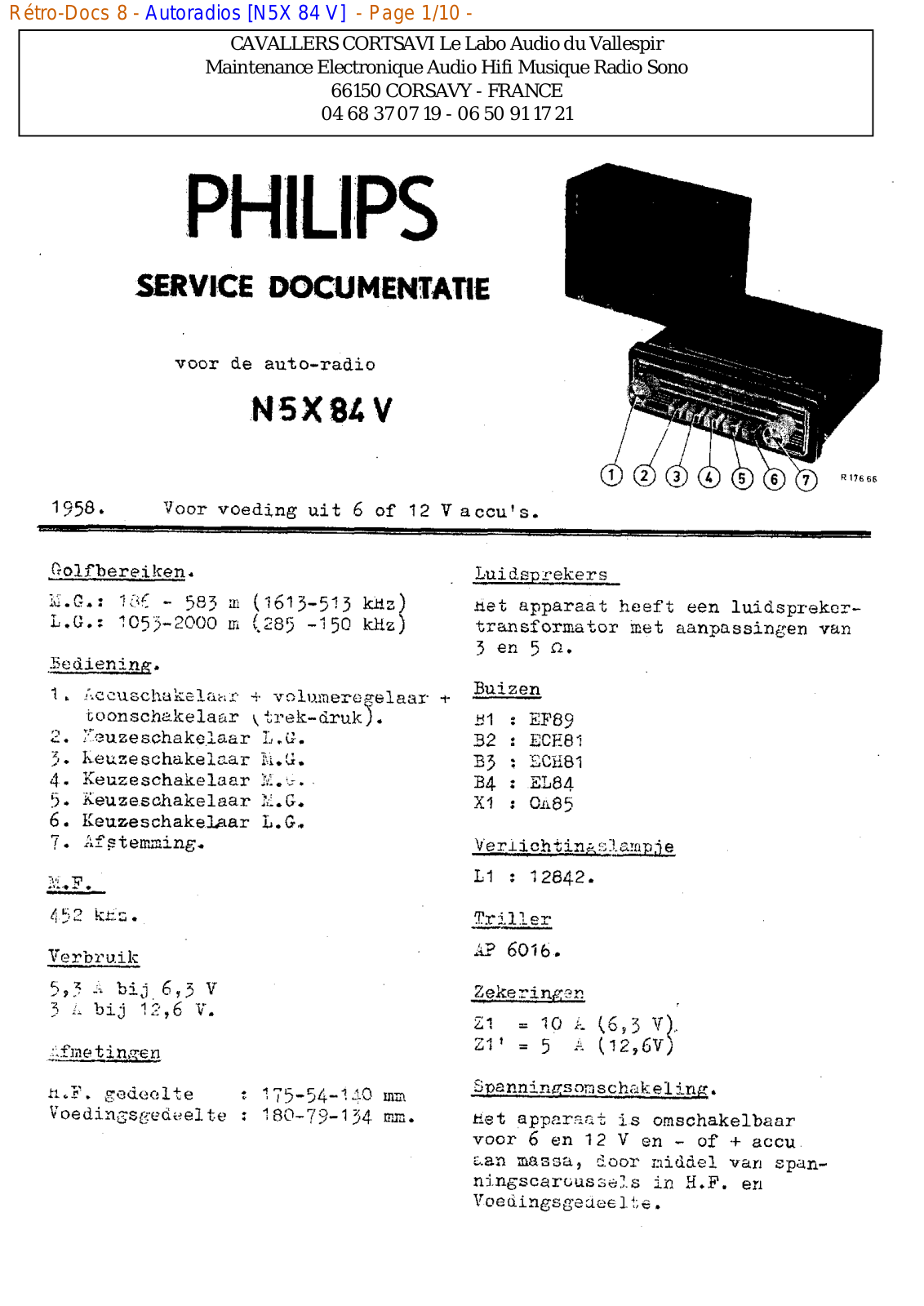 Philips n5x 84 v Datasheet - ManualMachine.com