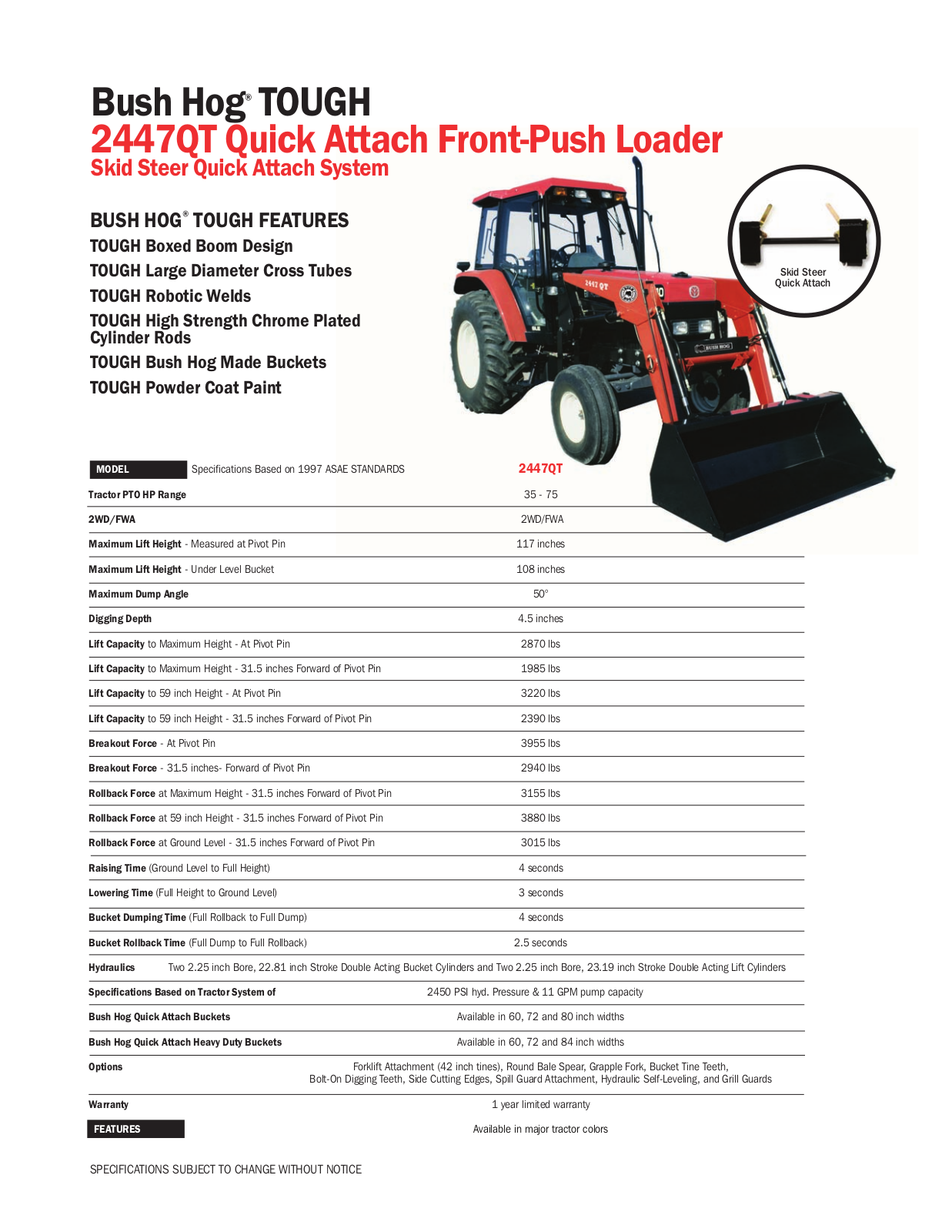 Bush Hog 2447QT User Manual