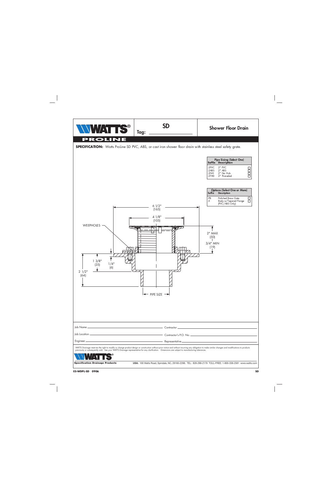 Watts SD User Manual