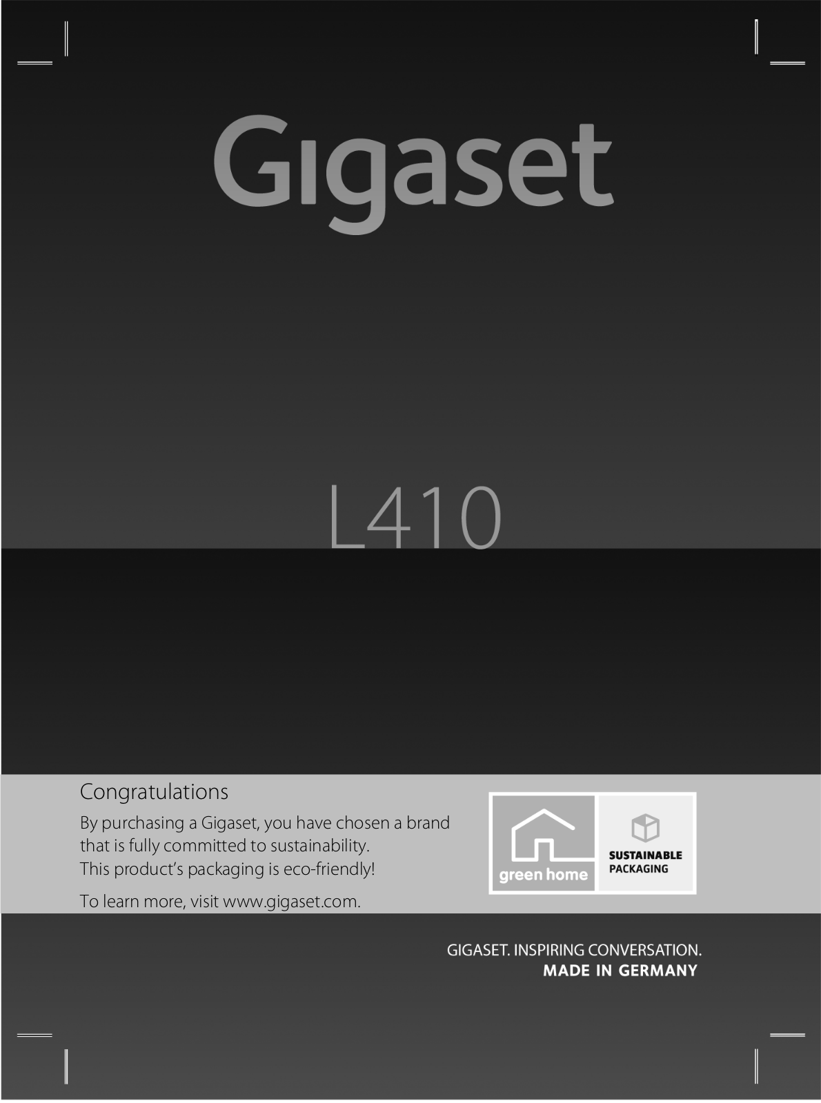 Siemens GIGASET L410 User Manual