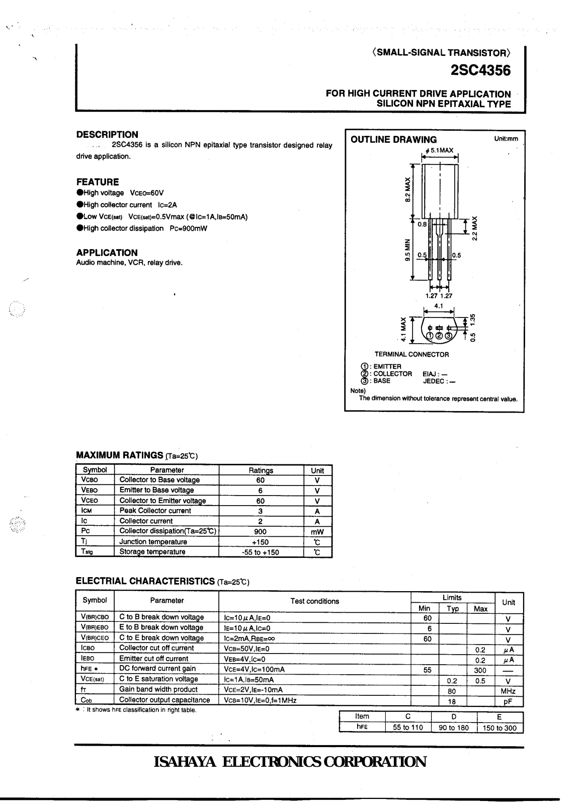Datasheet 2sc4356 Datasheet - ManualMachine.com