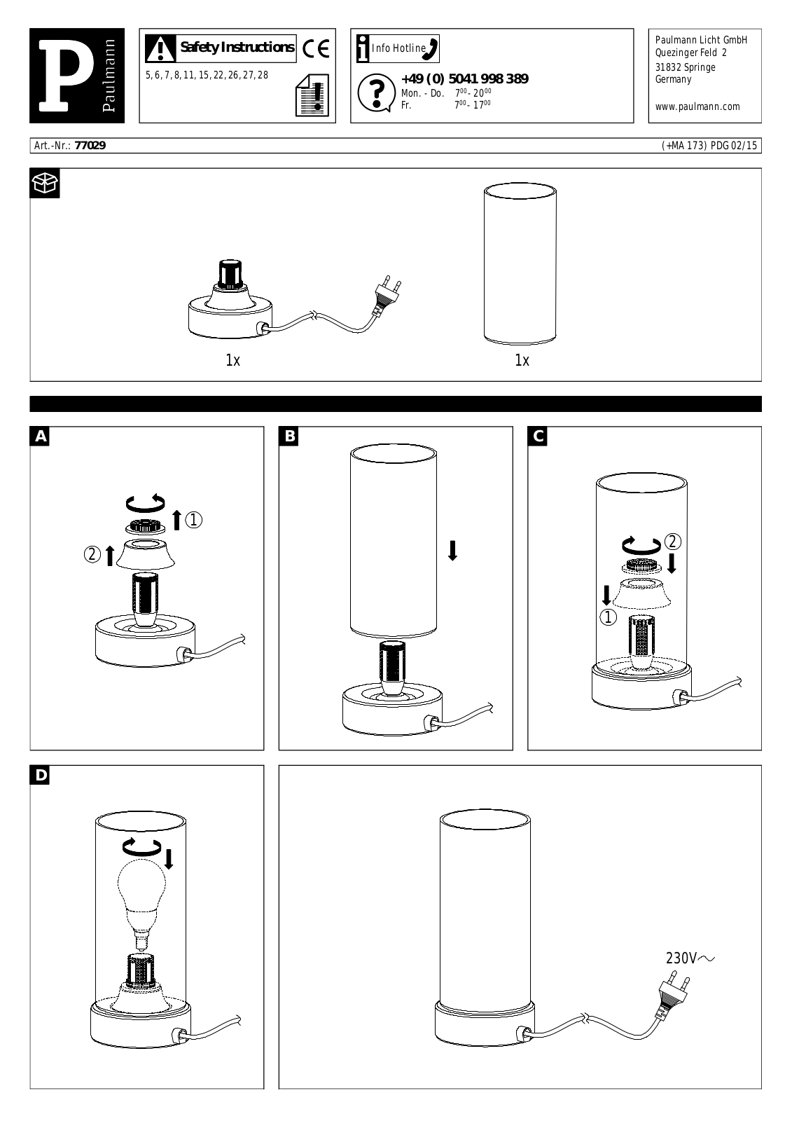 Paulmann Pinja User Manual