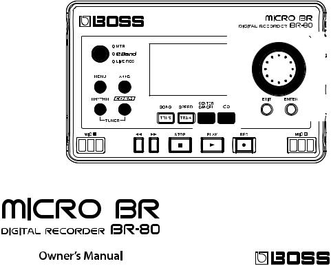 Boss Micro Br Br 80 User Manual