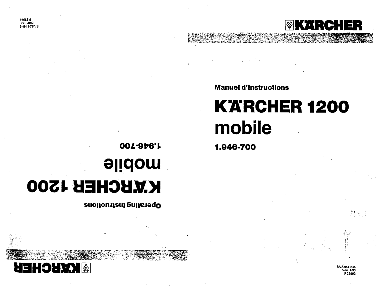 Karcher K 1200 User Manual