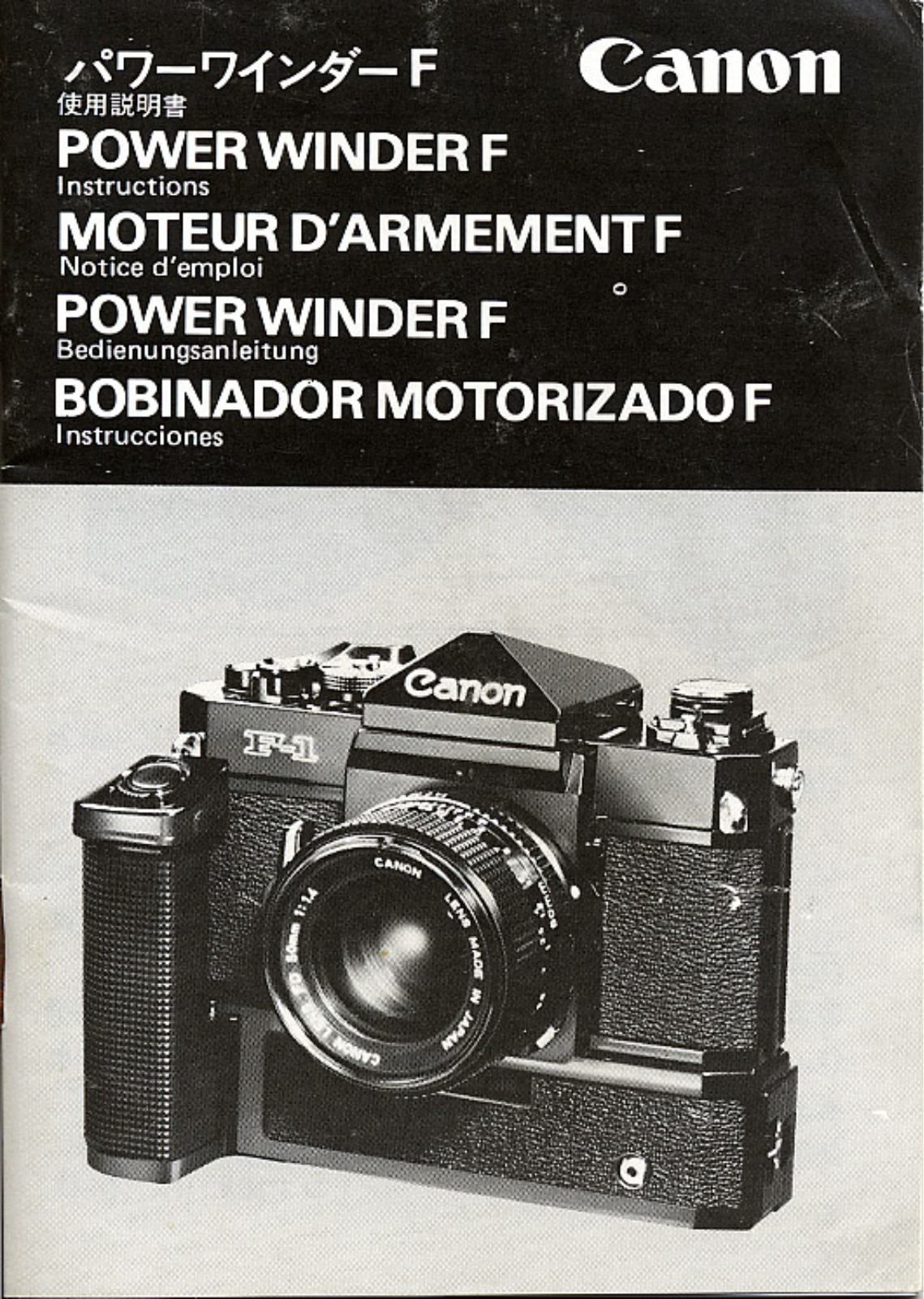 Canon Winder F Instruction Manual