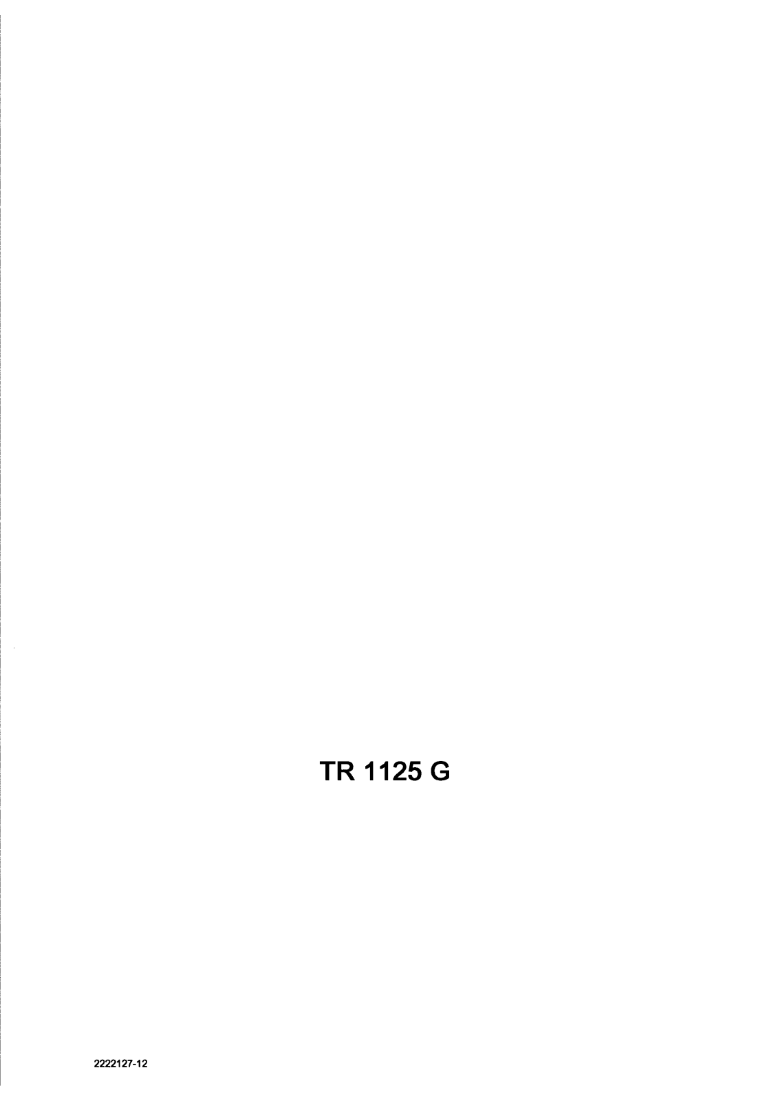 AEG TR1125G User Manual