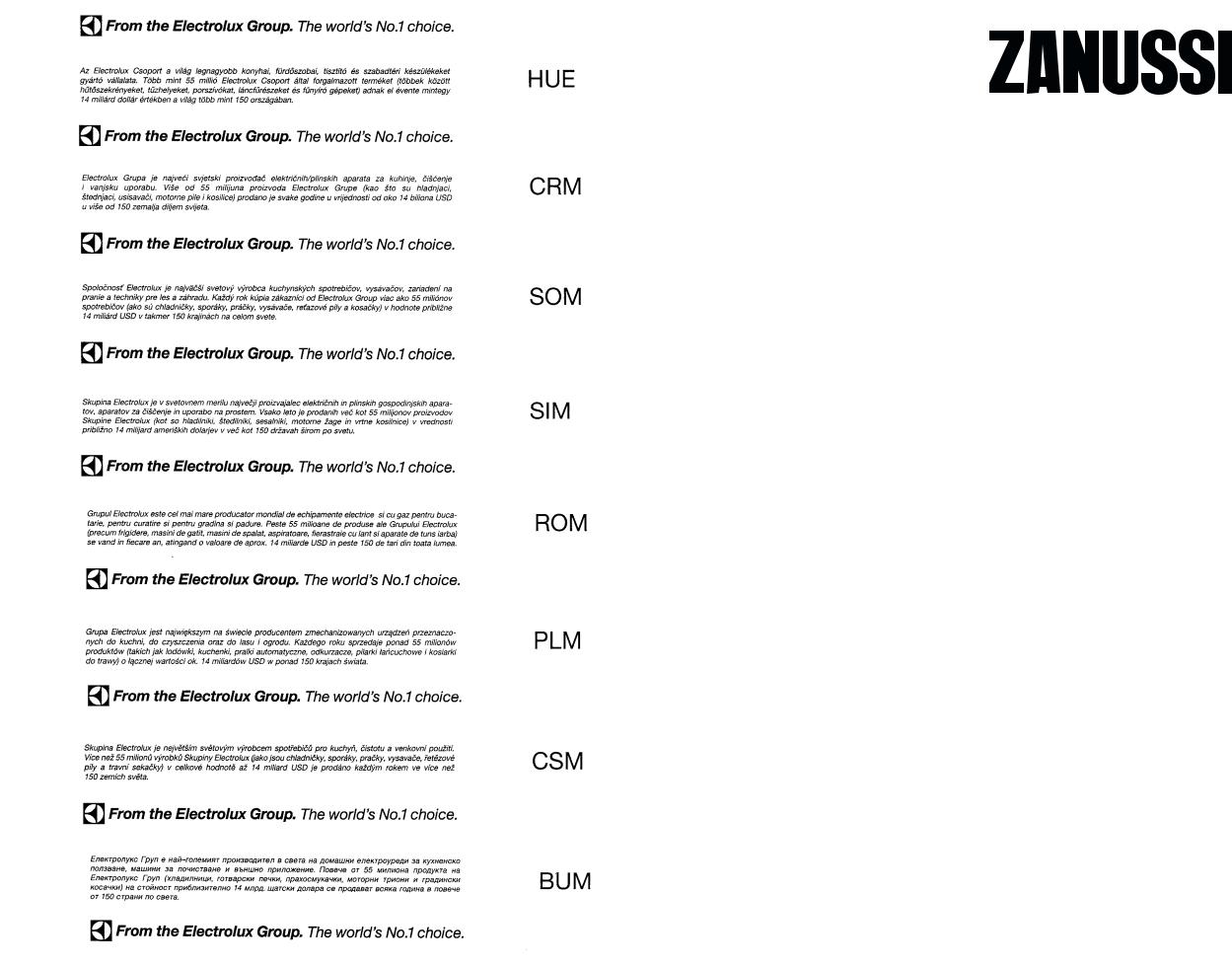 Zanussi ZFC233 User Manual