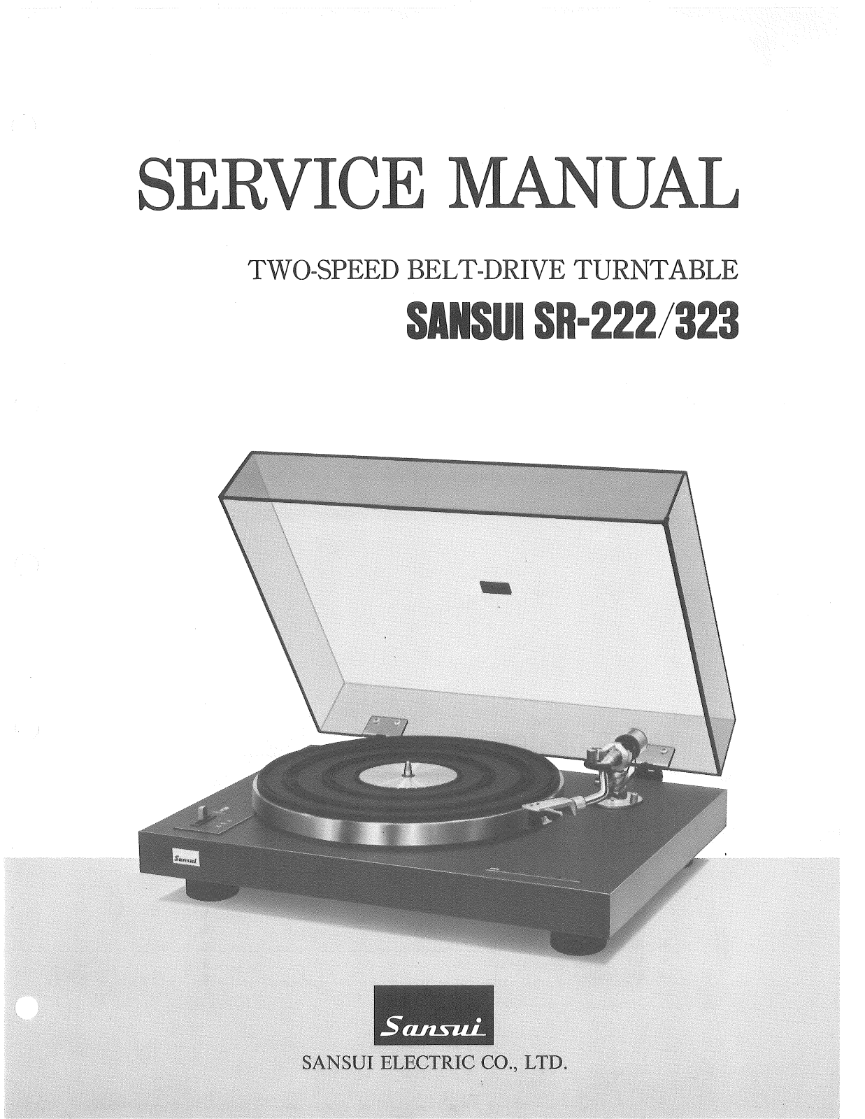 Sansui SR-222, SR-323 Service manual