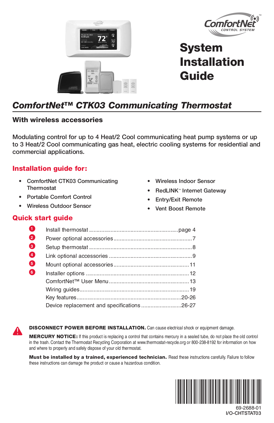 Ademco THX9001R01 User Manual