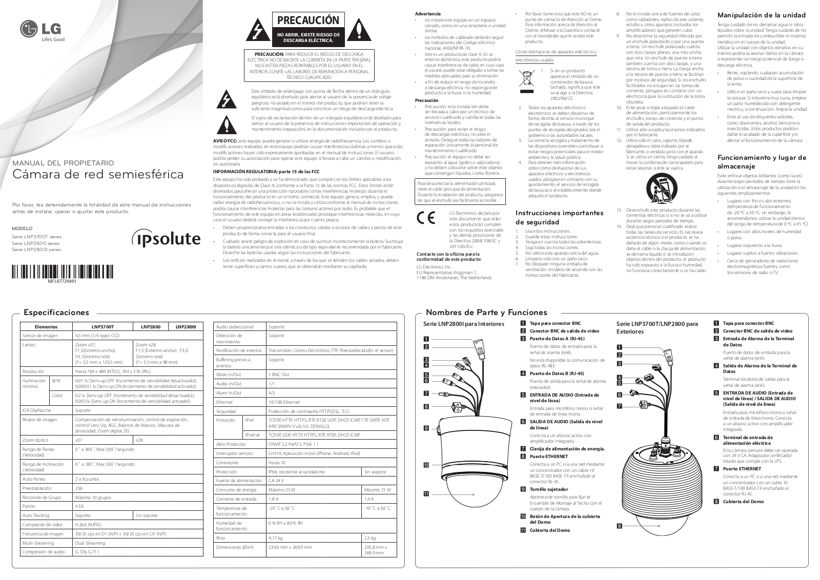 LG LNP3700T-AN User's Guide