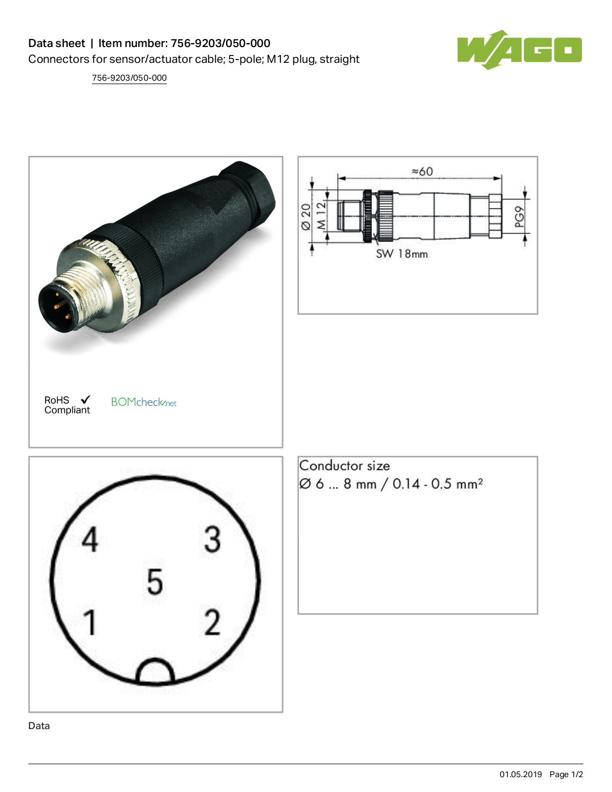 Wago 756-9203/050-000 Data Sheet