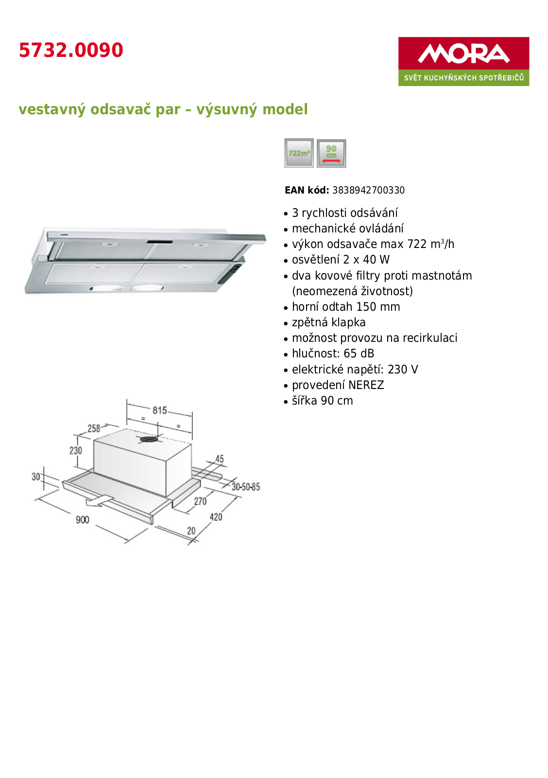 Mora OP 5732.0090 User Manual