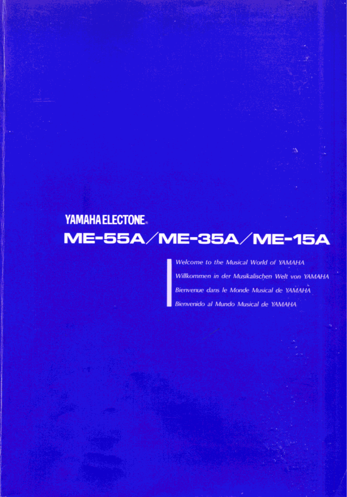 Yamaha ME-55A, ME-35A, ME-15A User Guide