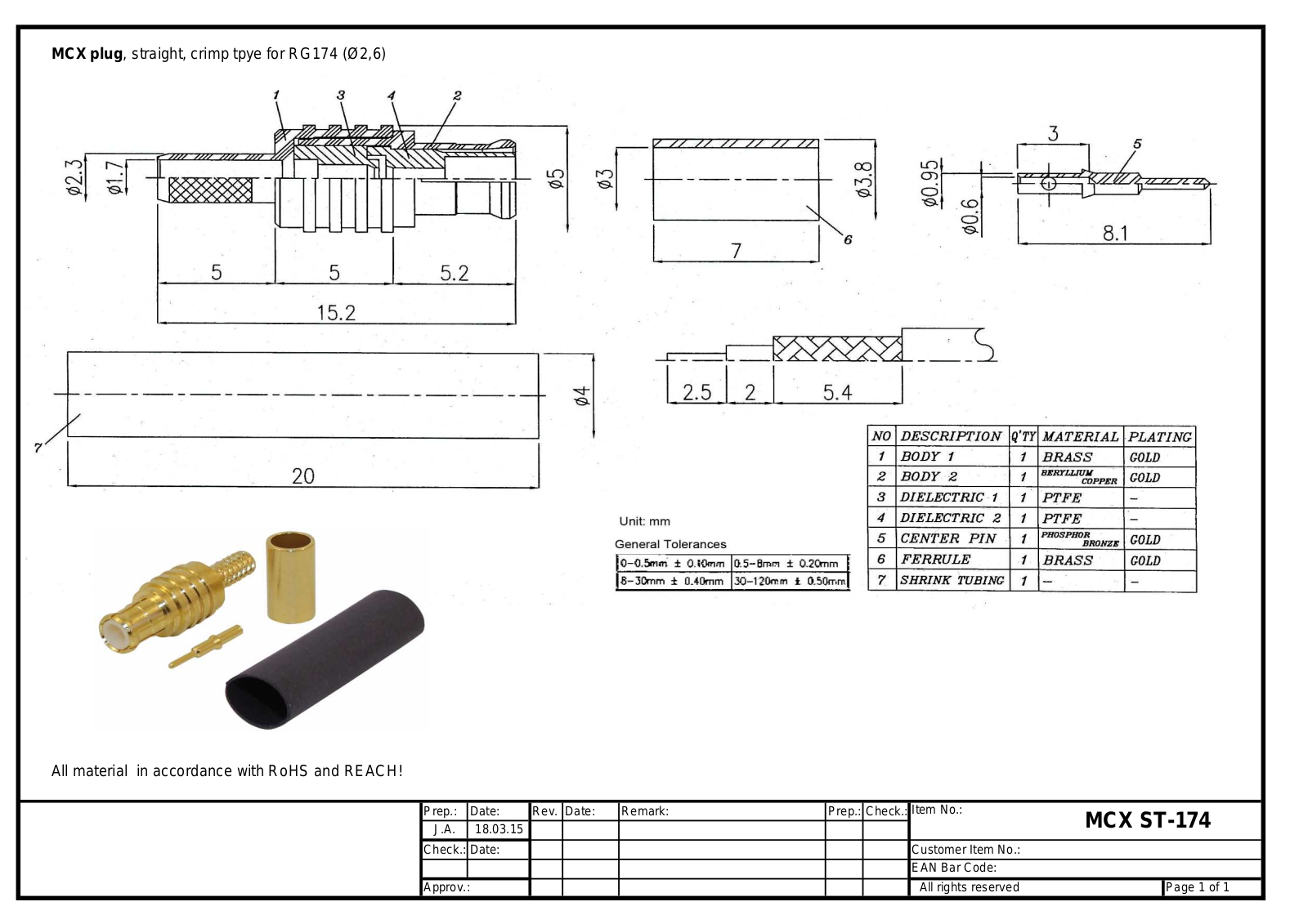Datasheet MCX ST-174 Datasheet (FREI) - ManualMachine.com