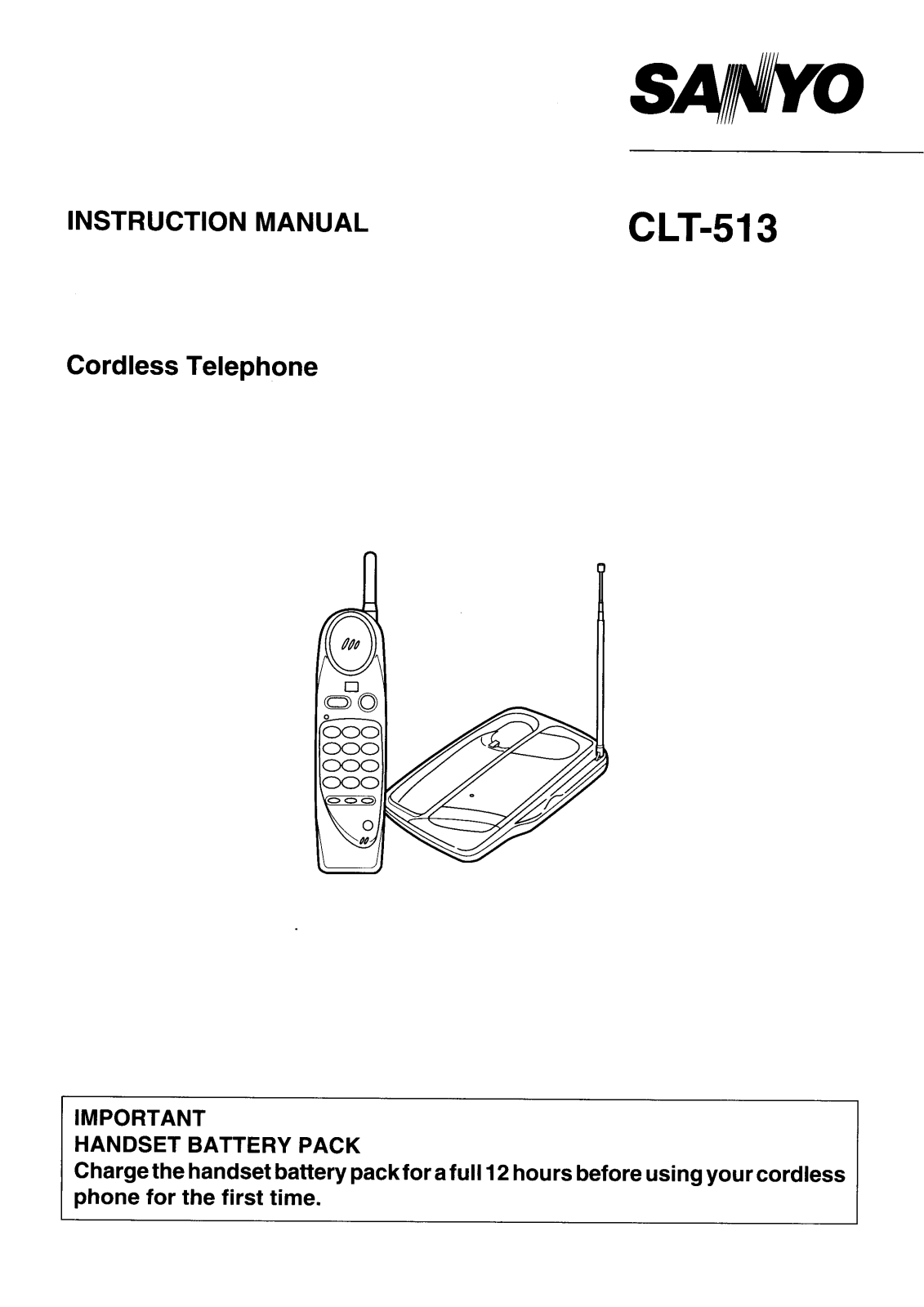 Sanyo CLT-513 Instruction Manual