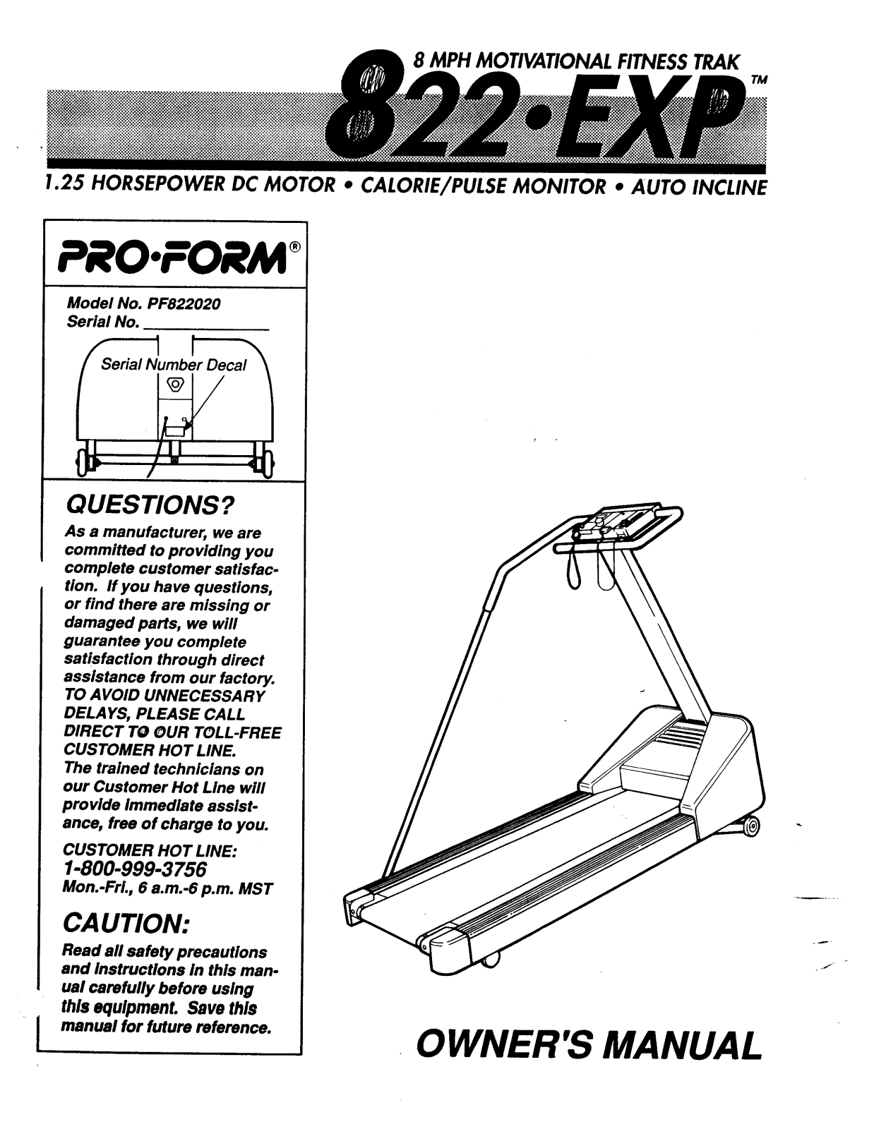 ProForm PF822020 User Manual