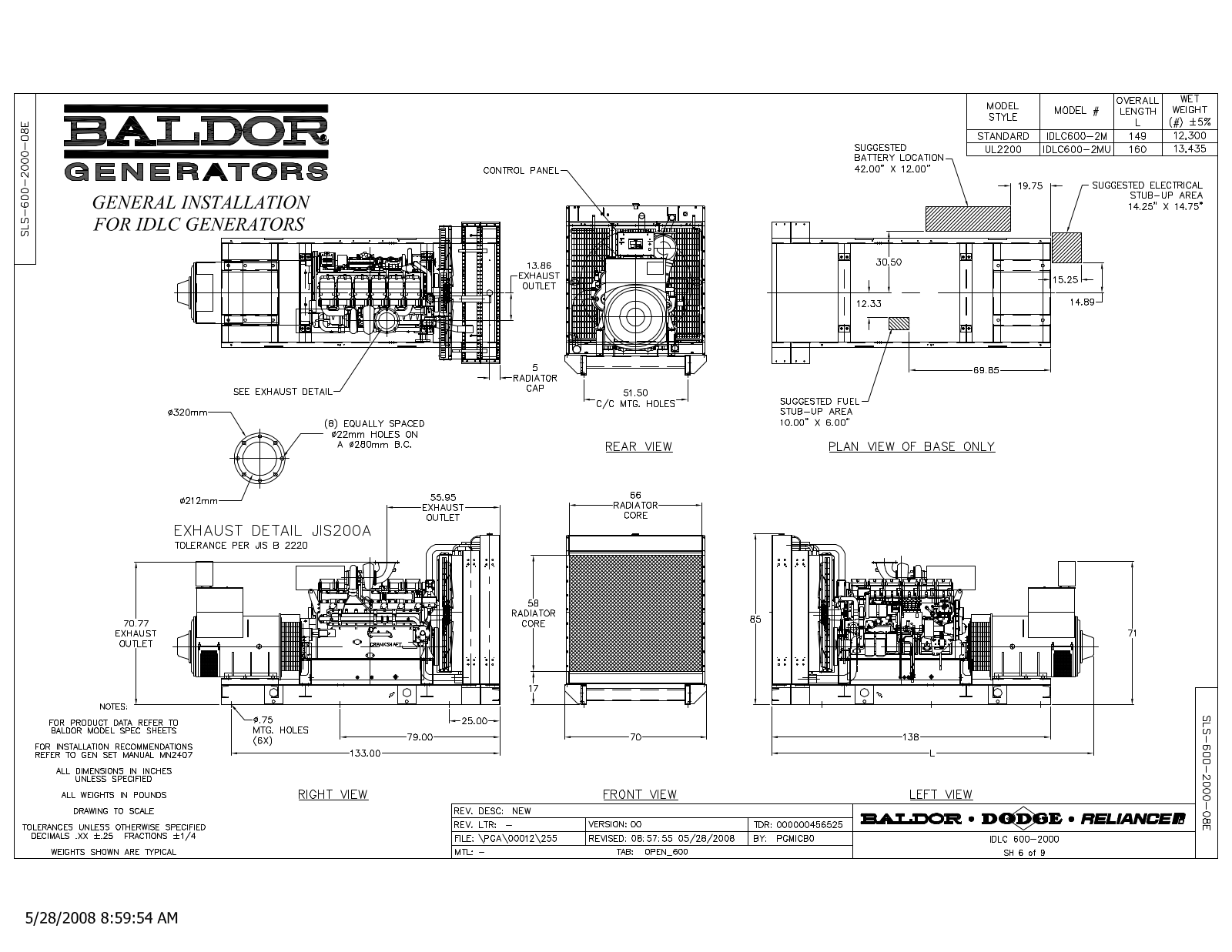 Baldor IDLC Generator User Manual