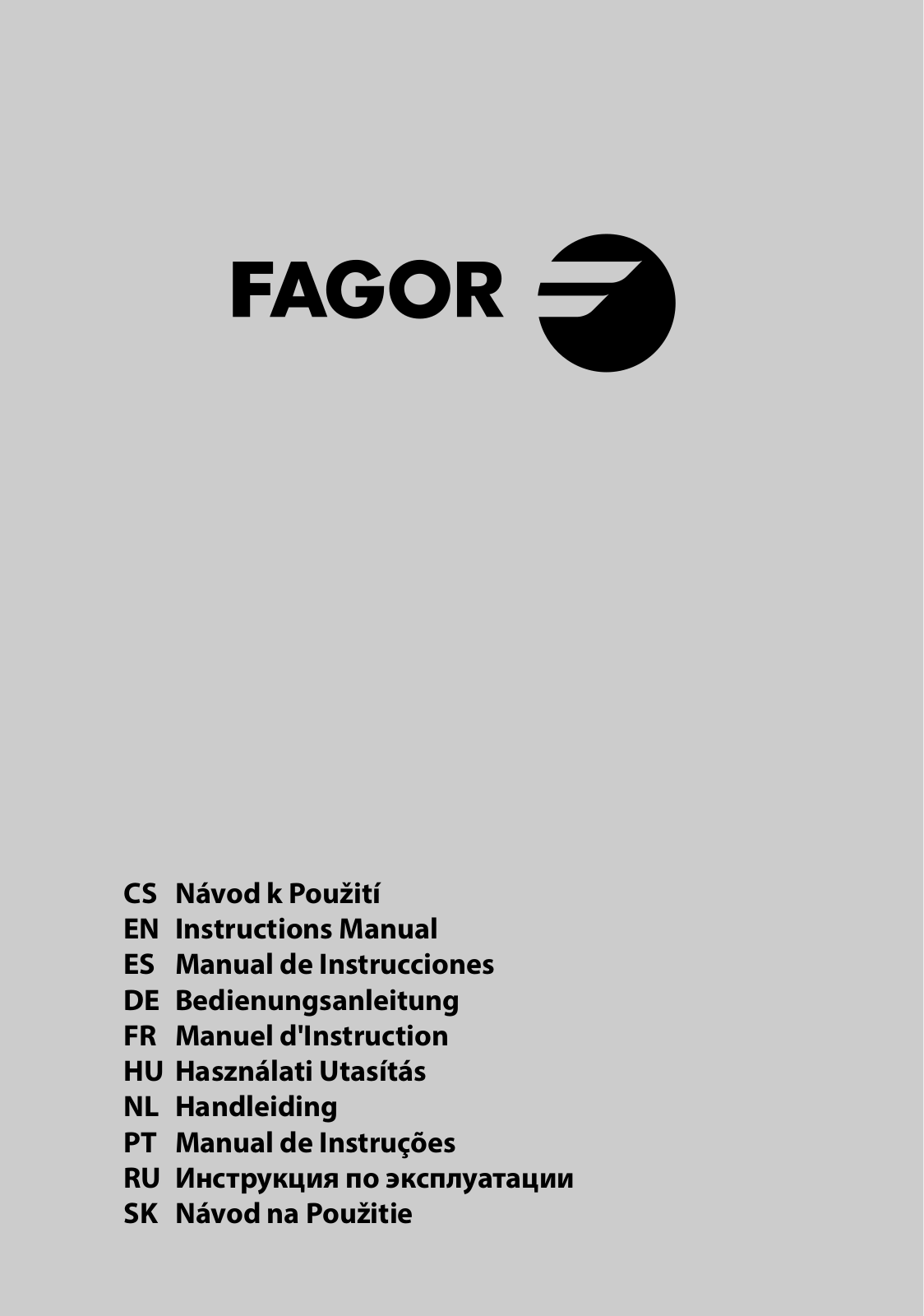 Fagor FET-6110A Operating Instructions