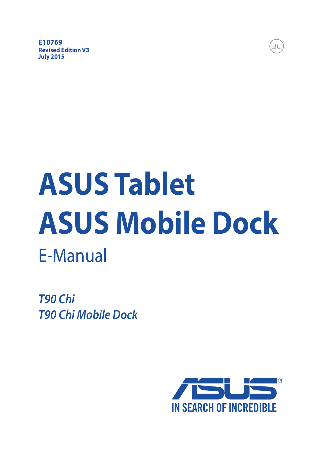 Asus T90 Chi User’s Manual