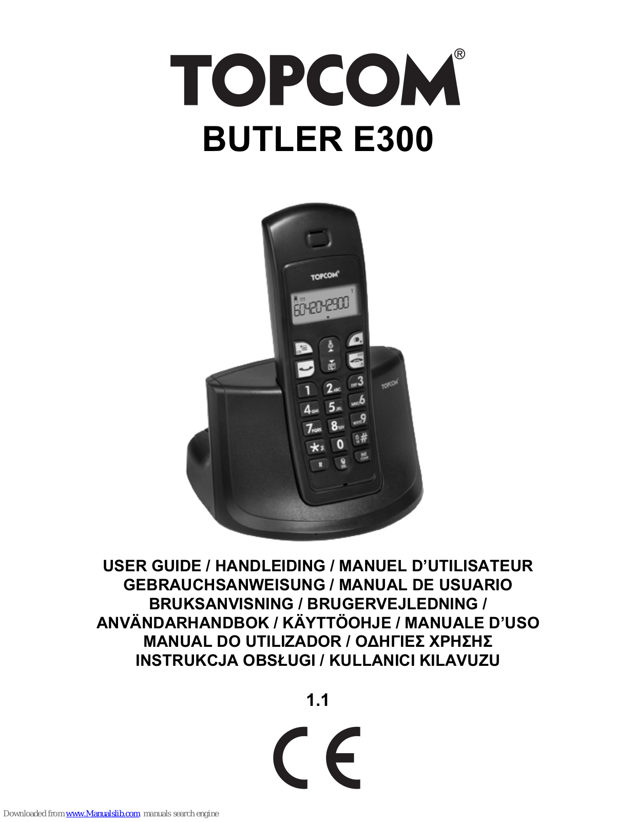 Topcom BUTLER E300 - V1.1, BUTLER E300 User Manual