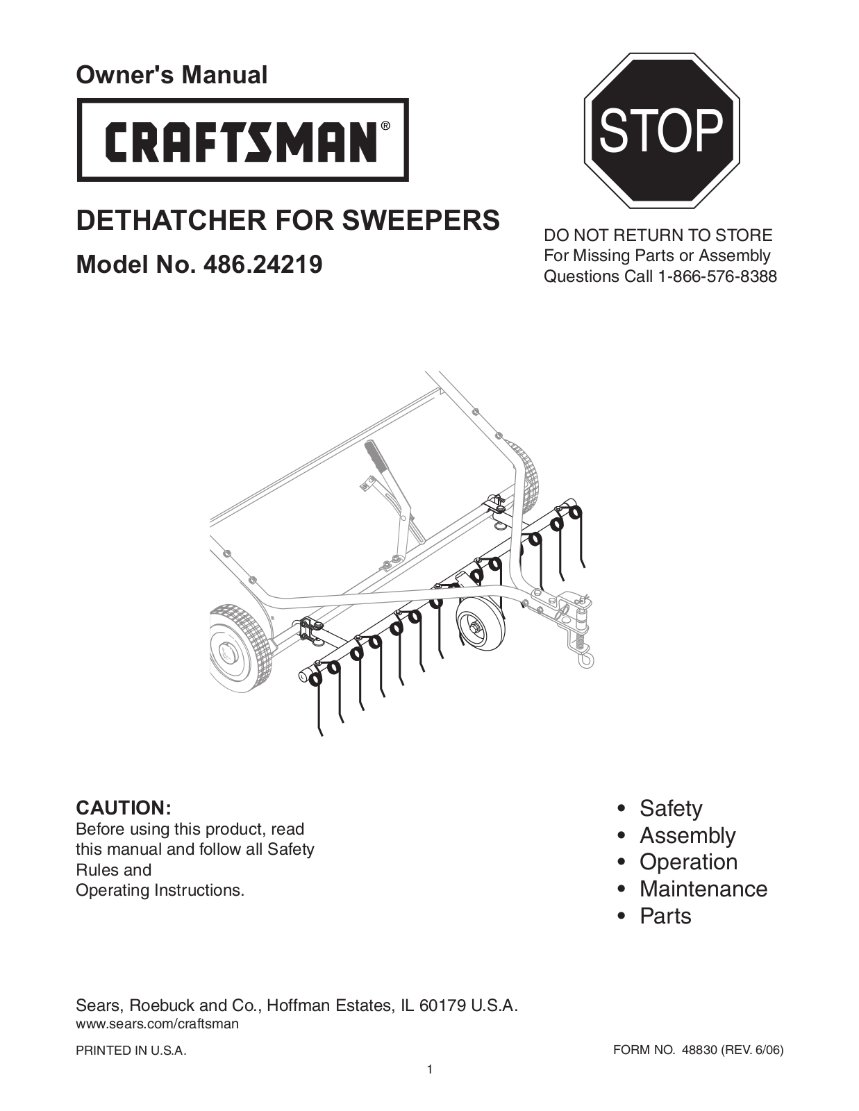 Craftsman 486.24219 User Manual