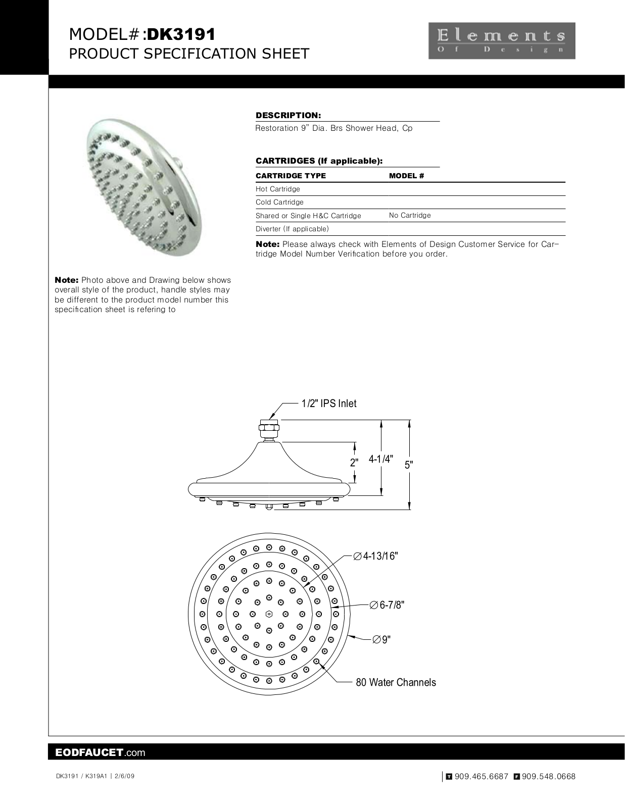 Elements of Design EDE1007 Specifications - ManualMachine.com