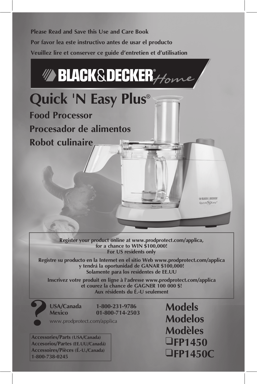 Black & Decker FP1450C, FP1450 User Manual