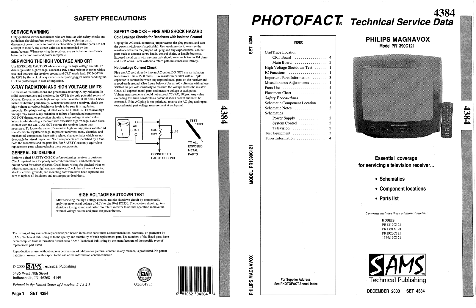 PHILIPS 20PR1920C121 Service Manual