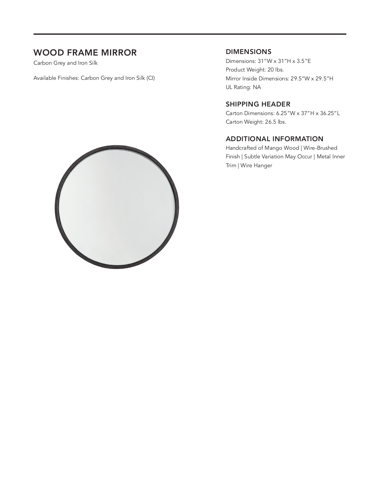 Union Rustic W002784096 Specifications - ManualMachine.com