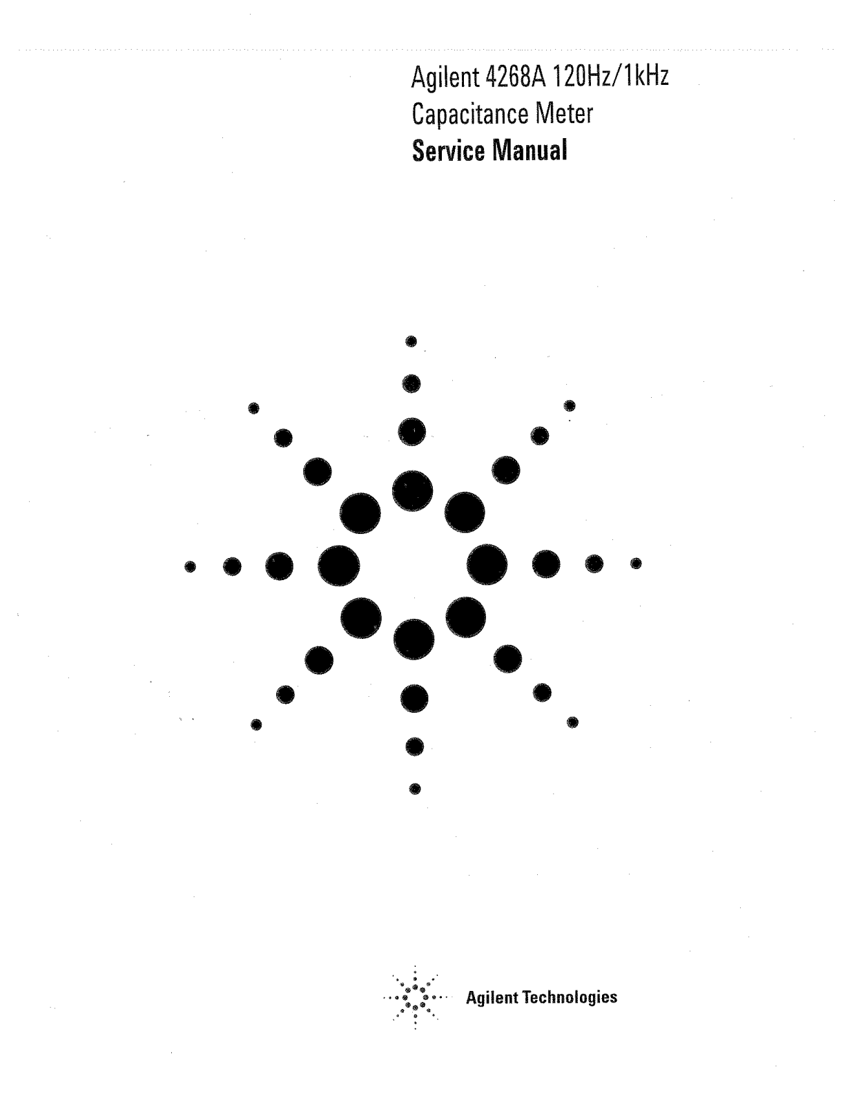 Agilent Technologies 4268A User Manual