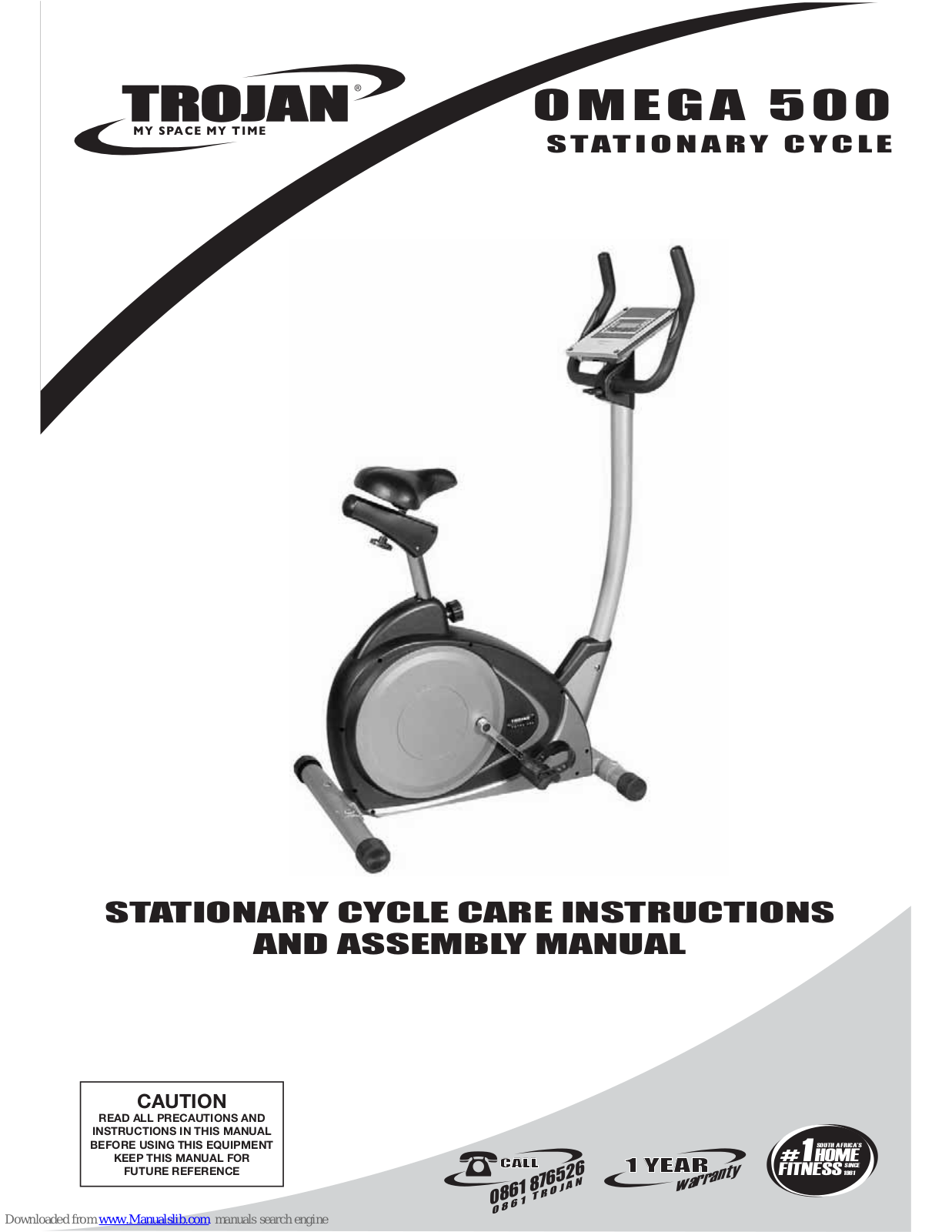 Trojan OMEGA 500 Care Instructions And Assembly Manual