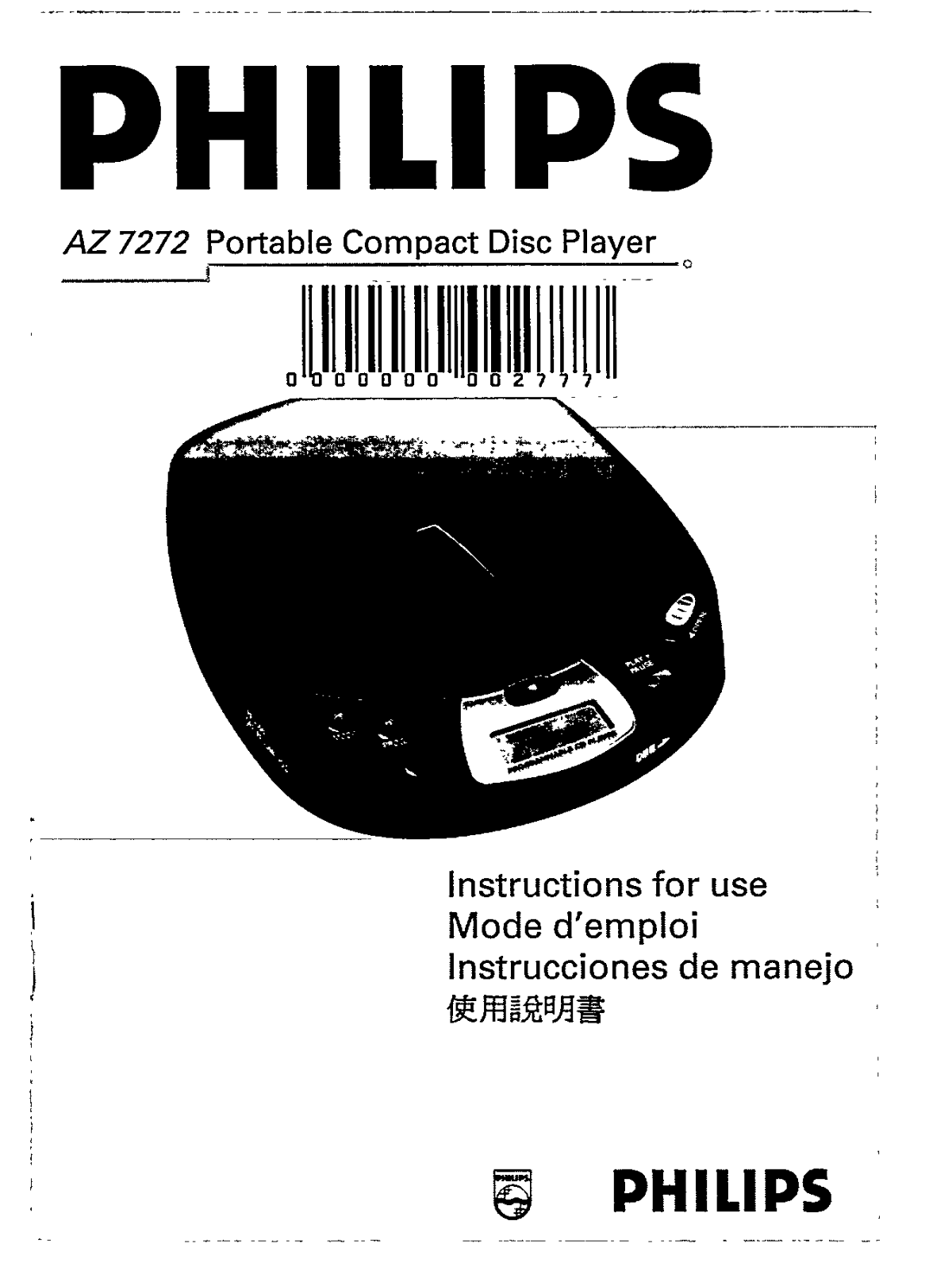 Philips AZ7272/00R, AZ7272/00 User Manual