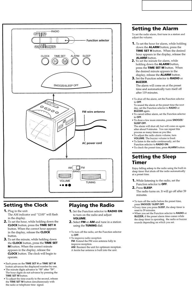 Aiwa ICF-C135 User Manual