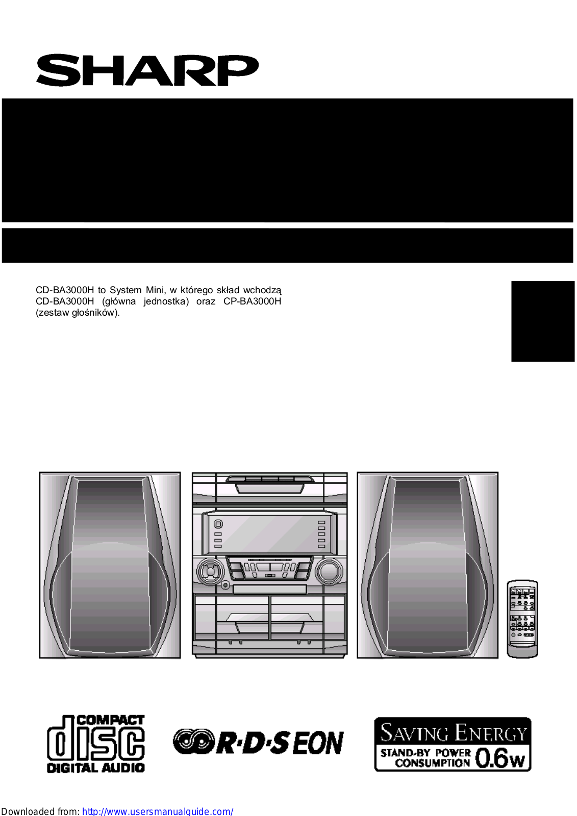 SHARP CD-BA3000H User Manual