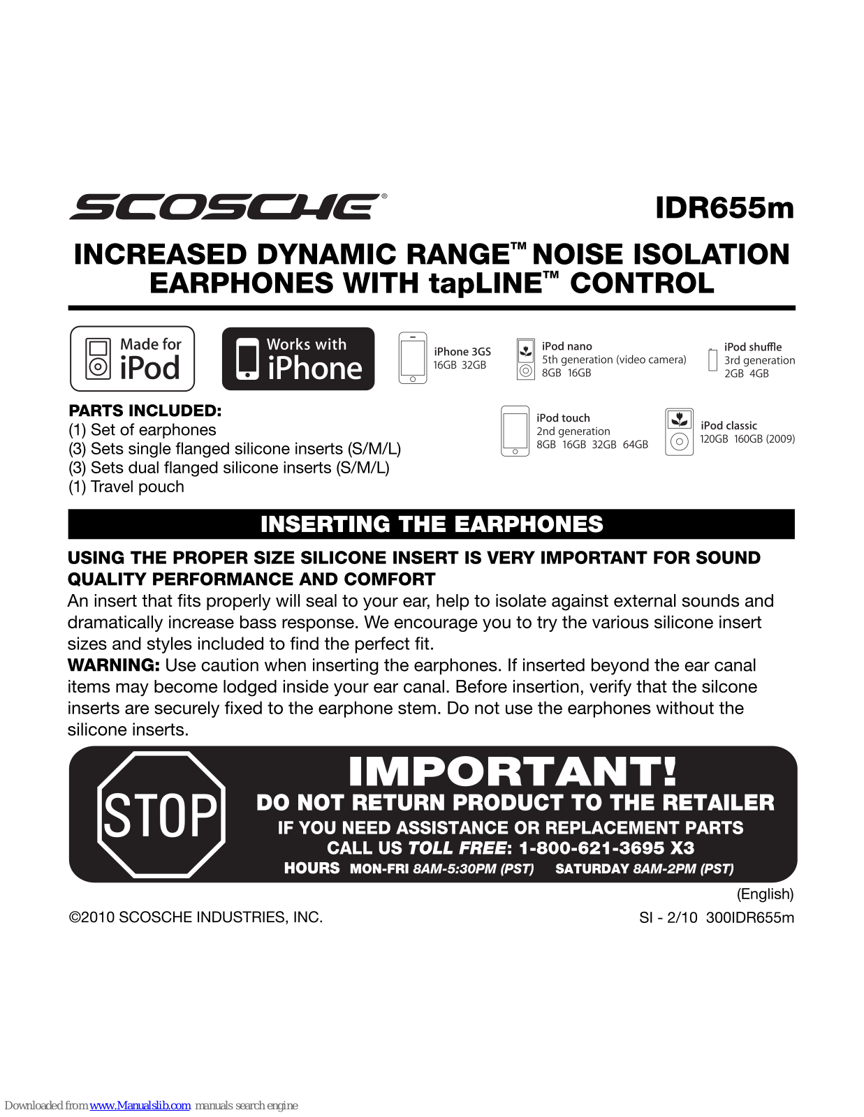 Scosche IDR655m User Manual