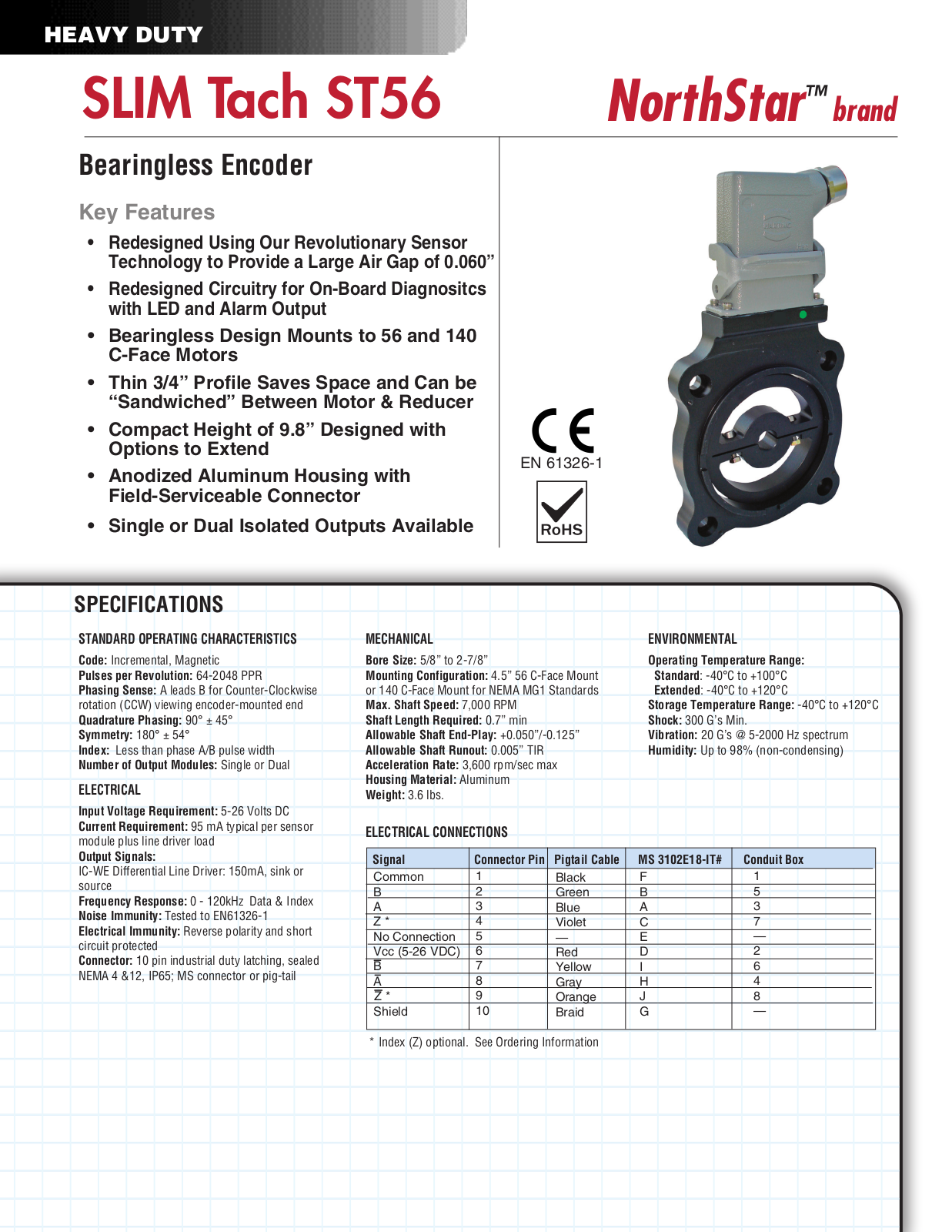 NorthStar SLIM Tach ST56 Data Sheet