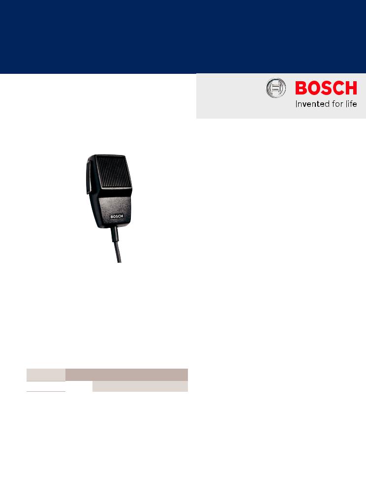 Bosch LBB9080-00 Specsheet