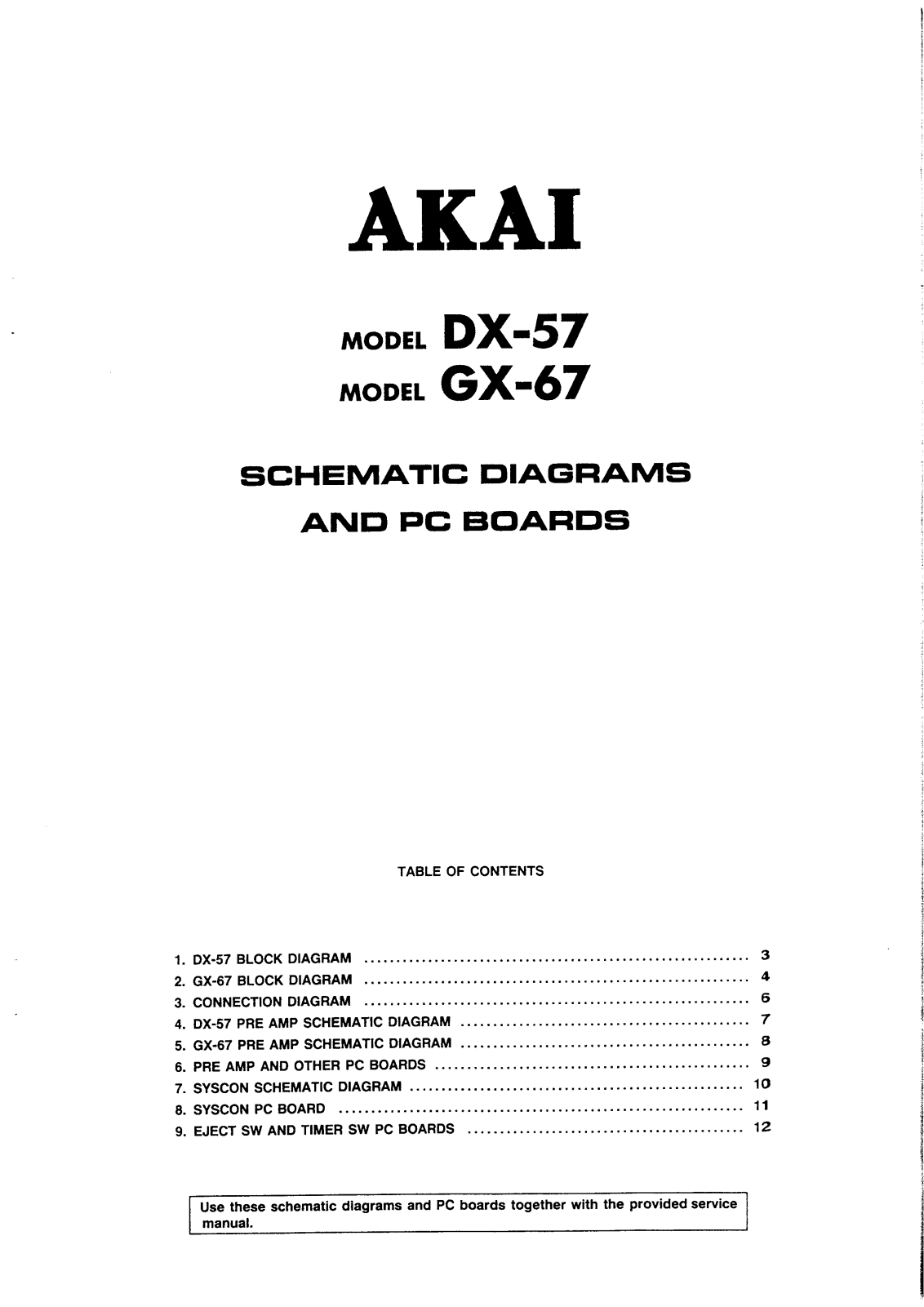 Akai DX-57, GX-67 Schematic