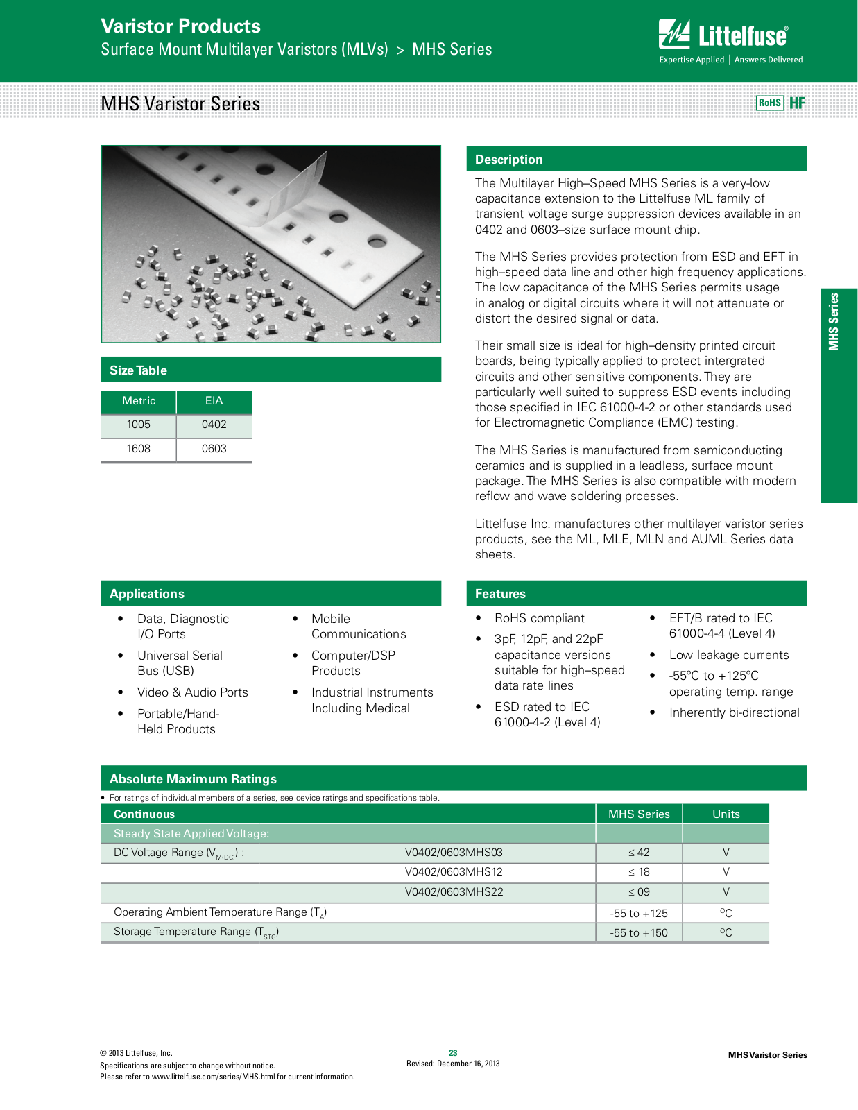 Littelfuse MHS User Manual