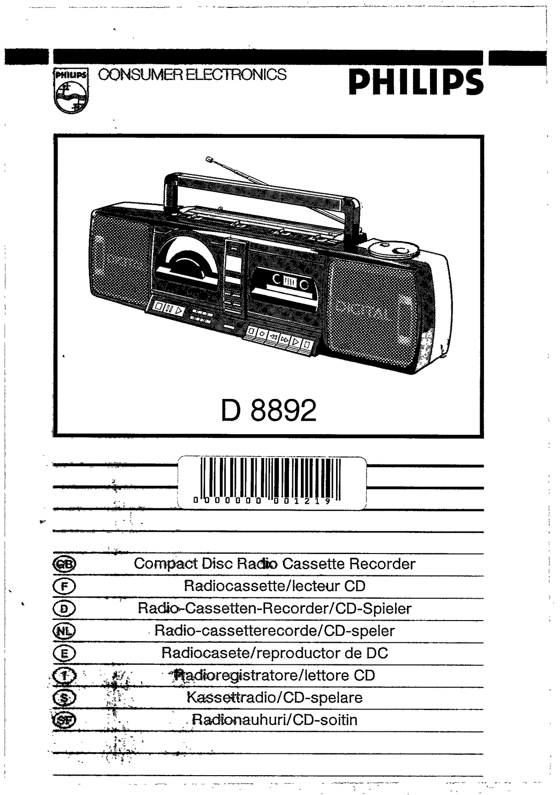 Philips D8892 User Manual